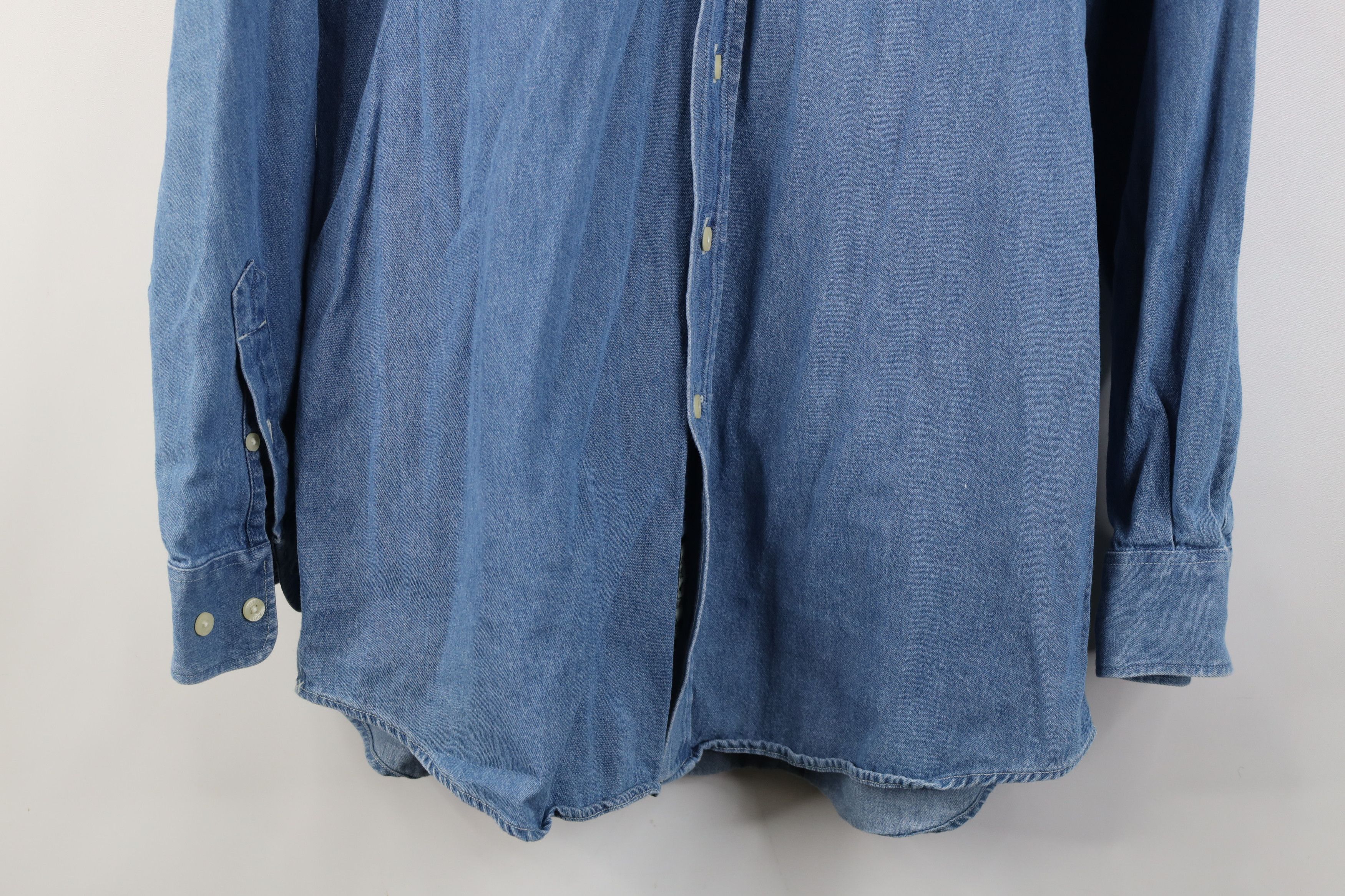 Vintage Vintage 90s Y2K Corvette Racing Denim Button Down Shirt Size US S / EU 44-46 / 1 - 3 Thumbnail