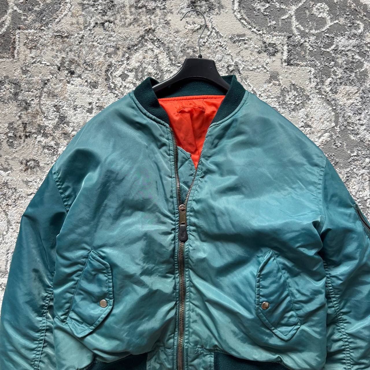 Alpha Industries Alpha Industries Aqua Turquoise Nylon MA 1 Bomber Jacket Size US M / EU 48-50 / 2 - 4 Thumbnail