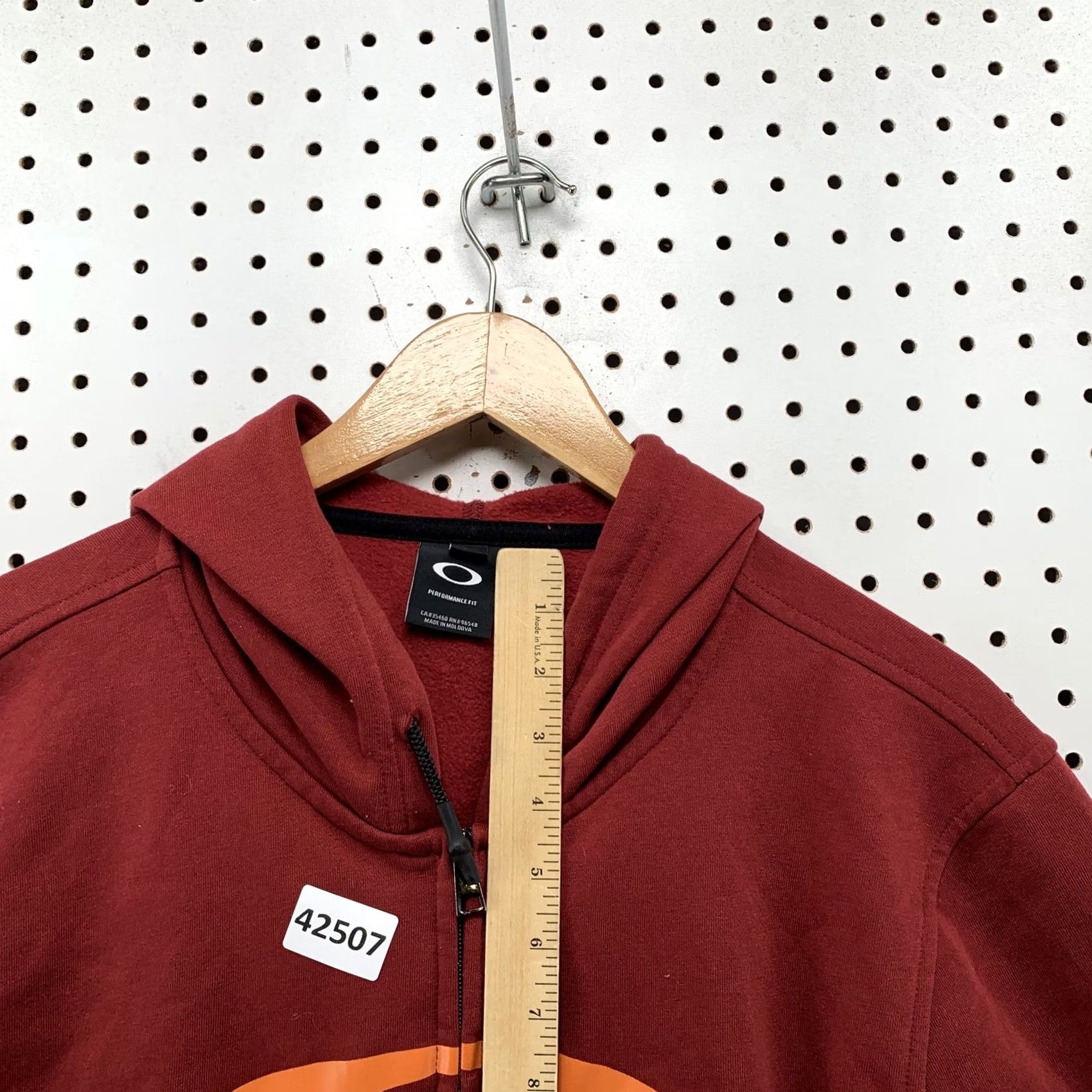 Oakley Oakley Hoodie XXL Red Full Zip Hooded Sweatshirt Pullover Womens Size XXL / US 16-18 / IT 52-54 - 5 Thumbnail