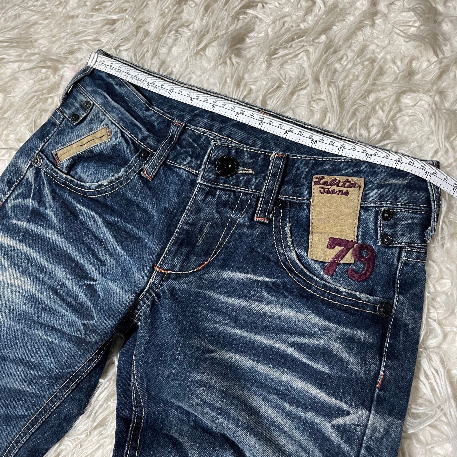 If Six Was Nine Vintage Faded Wash Japanese Brand Low-rise Denim Jeans Blue Size 28" / US 6 / IT 42 - 10 Thumbnail