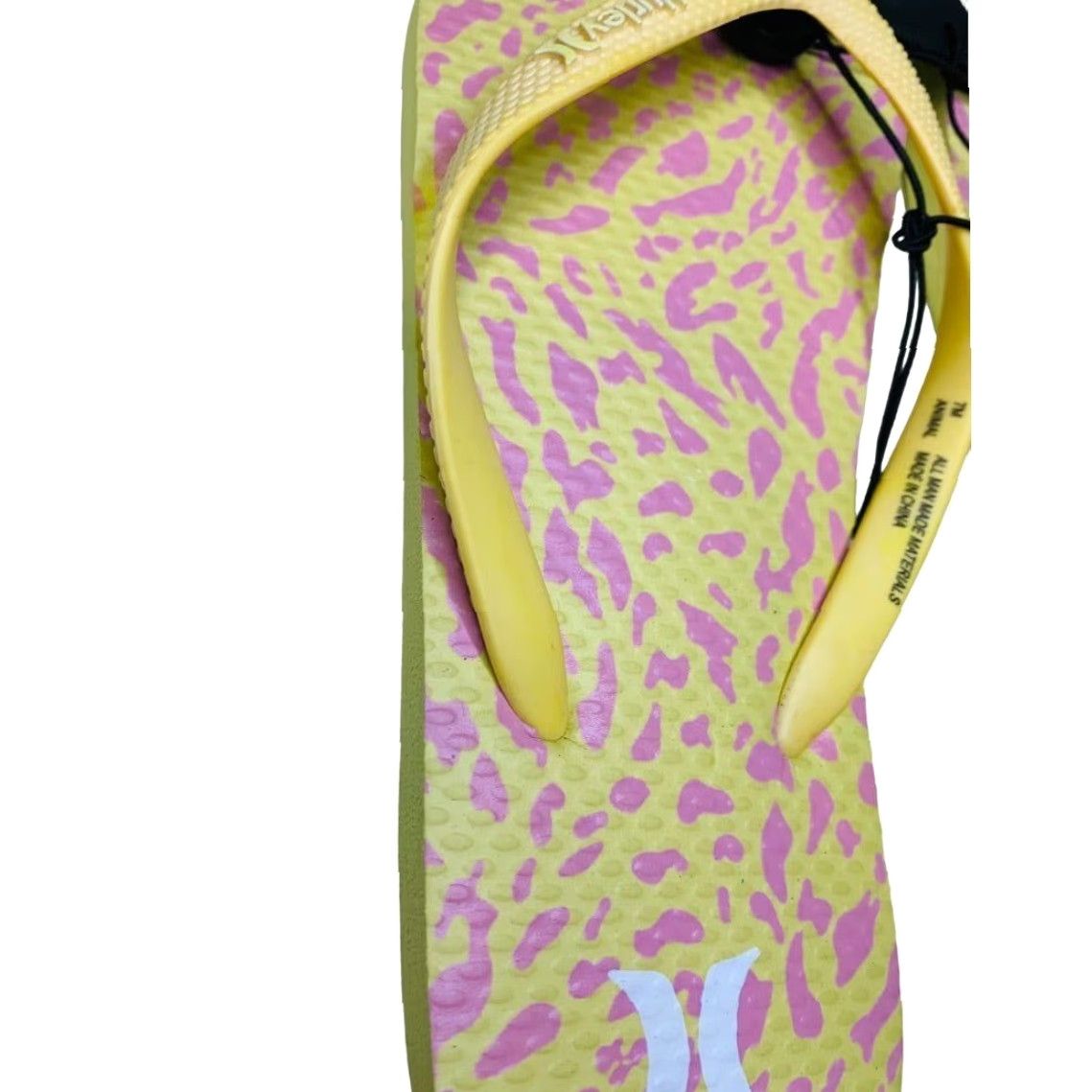 Hurley Hurley Womens Flip Flop 7M Sandal Multicolor Yellow Pink Cheetah Sunrise Size US 7 / IT 37 - 4 Thumbnail