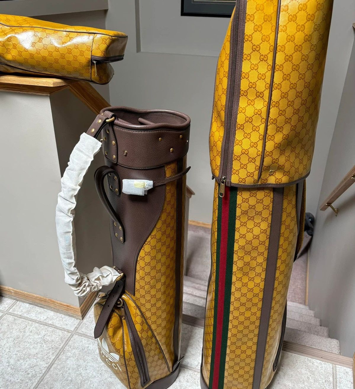 Adidas × Gucci Gucci x Adidas GG Monogram Golf Bags Size ONE SIZE - 9 Thumbnail