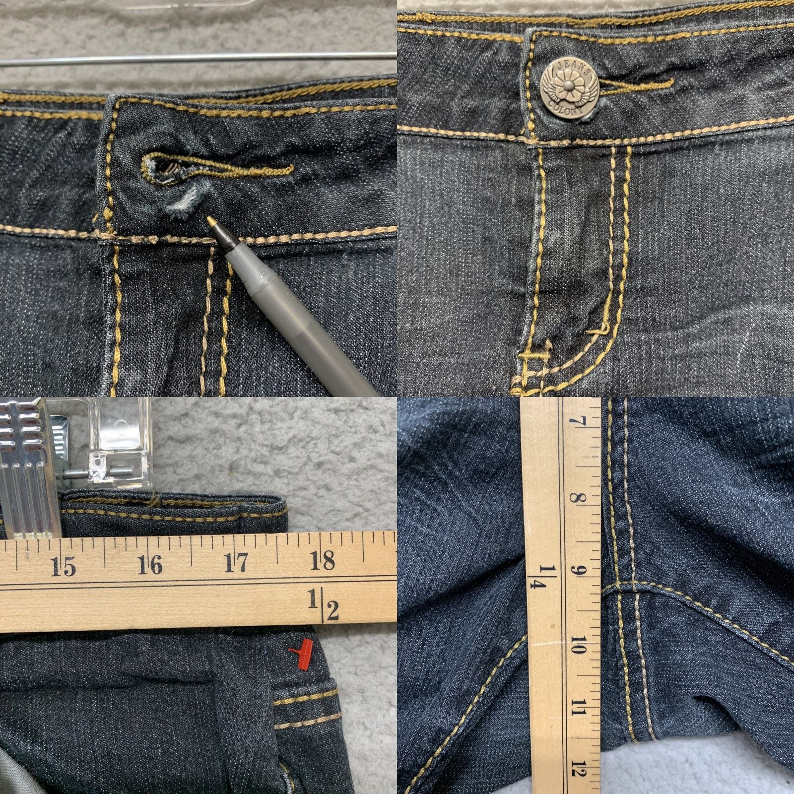 Vintage Jeans Colony Jeans Skinny Blue Dark Wash Cotton Blend Stretch Size 16 Women’s Regular 31.5 Inseam 5-Pocket Denim Clothing Woman Mensveless? Size 38" / US 16 / IT 52 - 8 Thumbnail