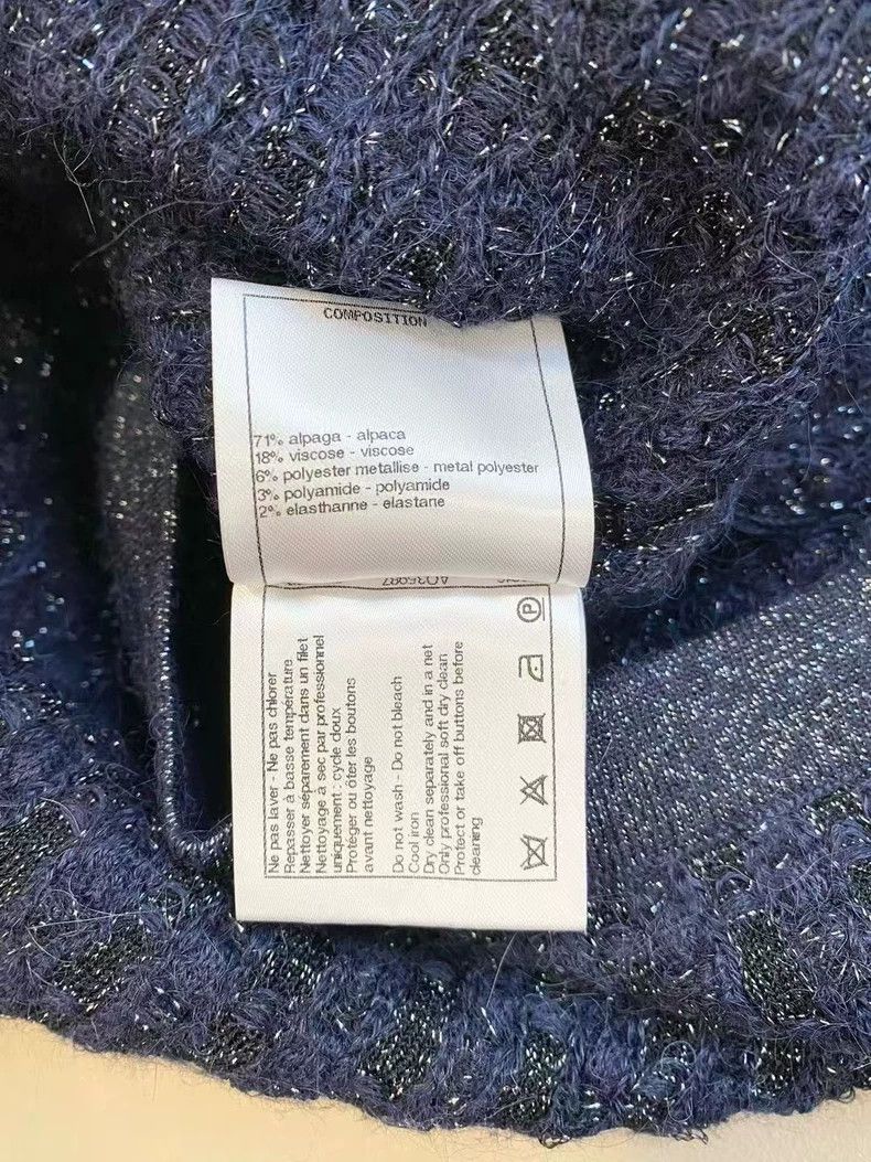 Chanel Chanel Dark blue gold thread knitted dress Size XS / US 0-2 / IT 36-38 - 6 Thumbnail