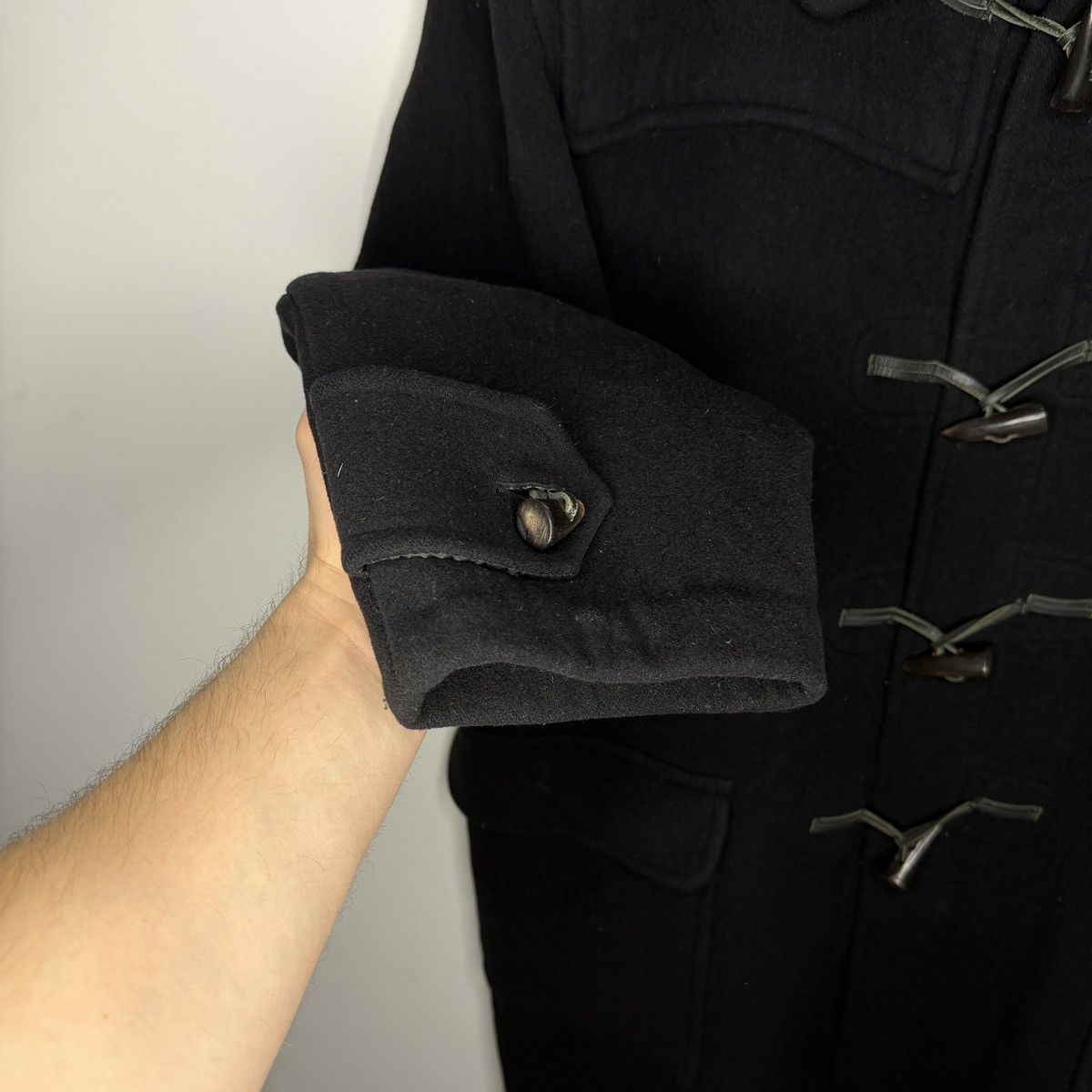Burberry Burberry Duffle Black Wool Heavy Coat Nova Check Size US XL / EU 56 / 4 - 8 Thumbnail