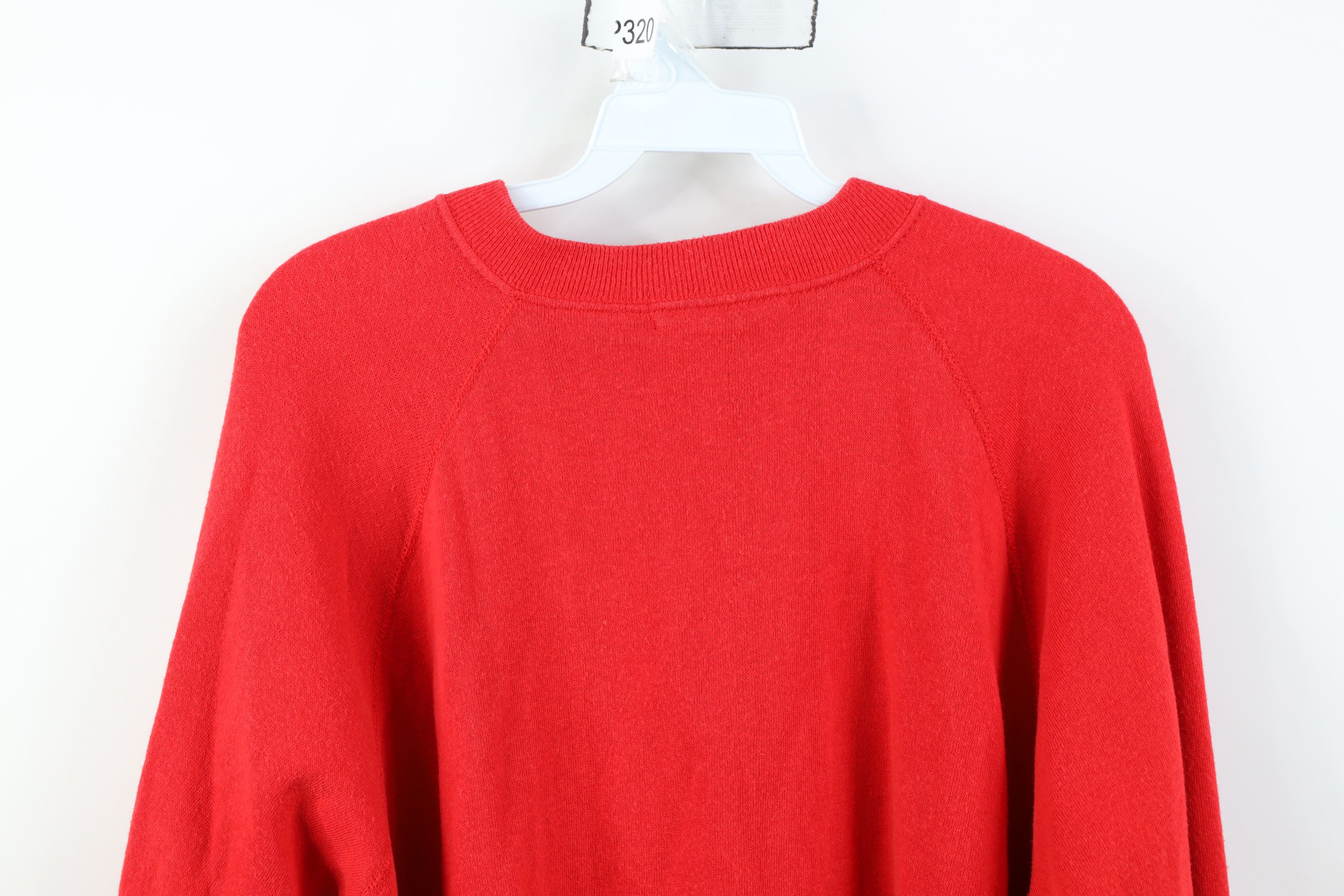 Gap Vintage 80s 90s Gap Blank Raglan Crewneck Sweatshirt Red USA Size XL / US 12-14 / IT 48-50 - 10 Thumbnail