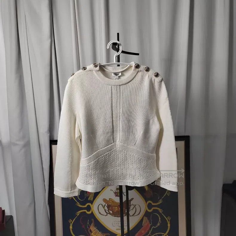 Chanel Chanel 21C Equestrian Series White Sweater Size S / US 4 / IT 40 - 1 Thumbnail