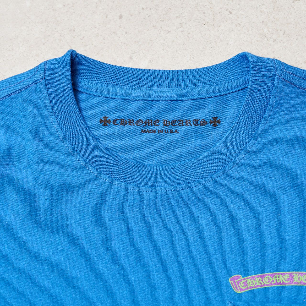 Chrome Hearts CHROME HEARTS Scroll Tee BLUE Size US M / EU 48-50 / 2 - 4 Thumbnail
