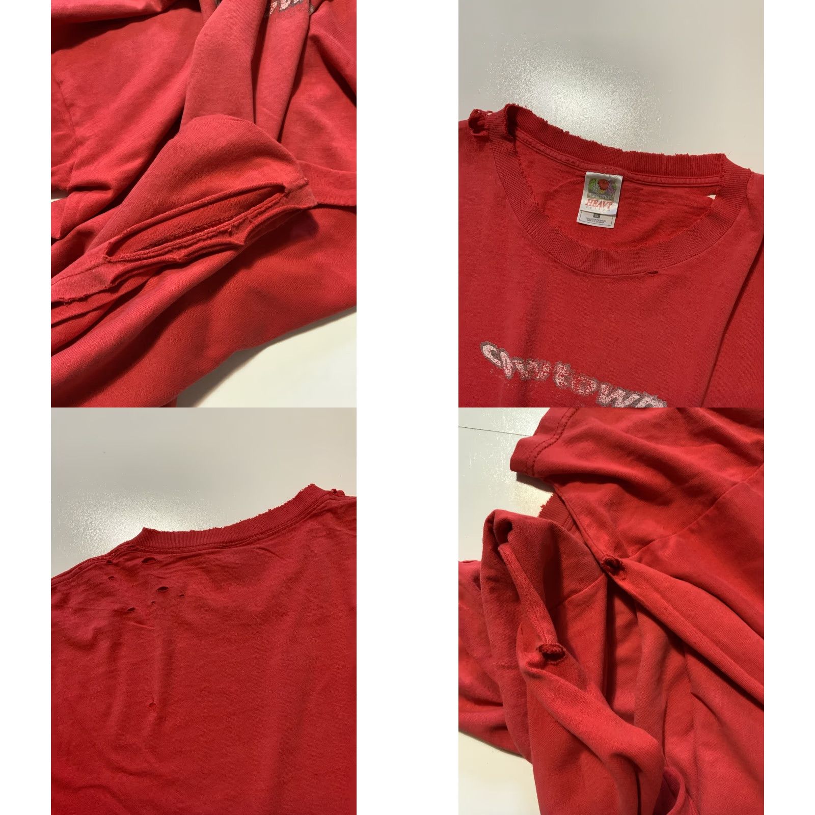 Fruit Of The Loom COWTOWN SKATEBOARDS Skate Red Graphic Crewneck S/S Distressed T-Shirt XL Men Size Red Cowtown Skateboards Crew Neck Distressed Graphic Shirt Mens XL Size US XL / EU 56 / 4 - 8 Thumbnail