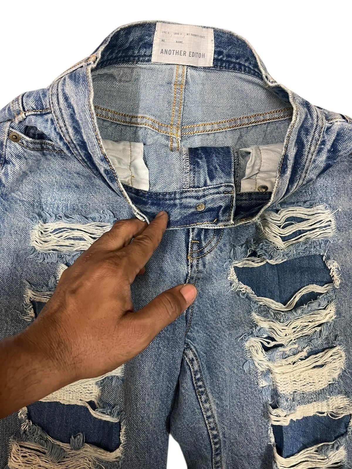 Japanese Brand Japanese Brand Another Edition Distressed Jeans Size 28" / US 6 / IT 42 - 5 Thumbnail
