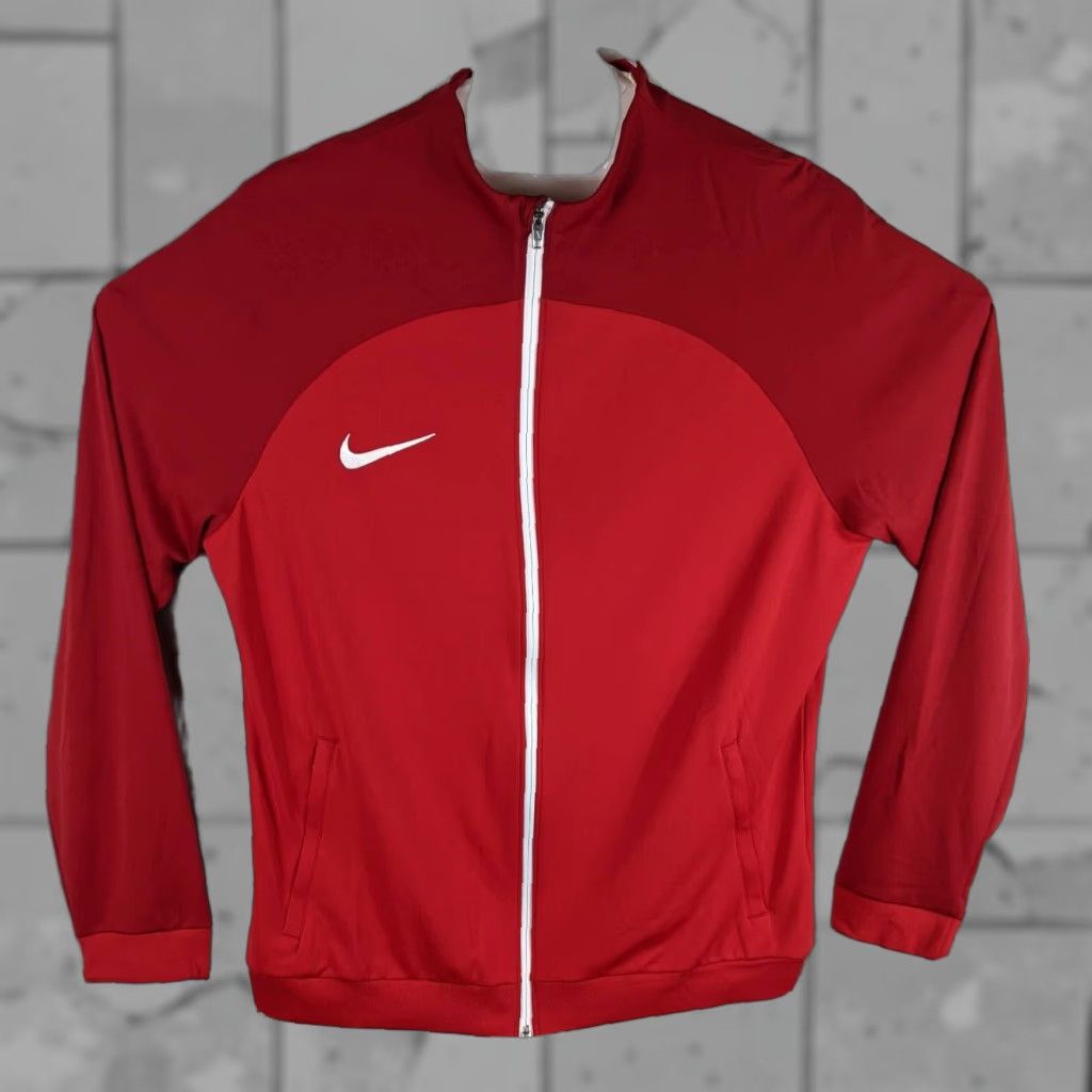 Nike Track Jacket Mens Size Large Red Full Zip Warm Up