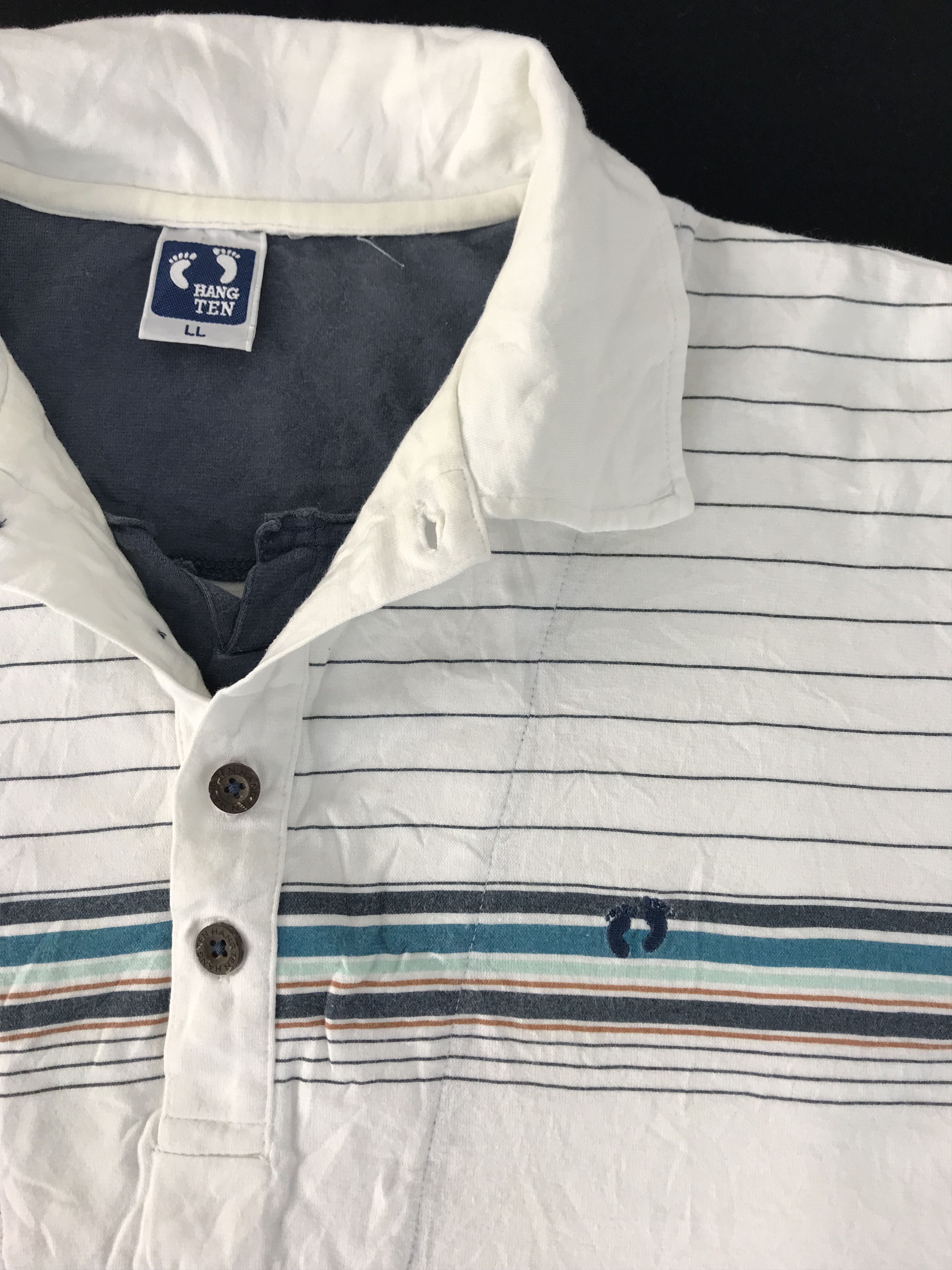 Hang Ten Hang Ten Striped Tee Polo Surf Beach Classic Size US L / EU 52-54 / 3 - 3 Thumbnail