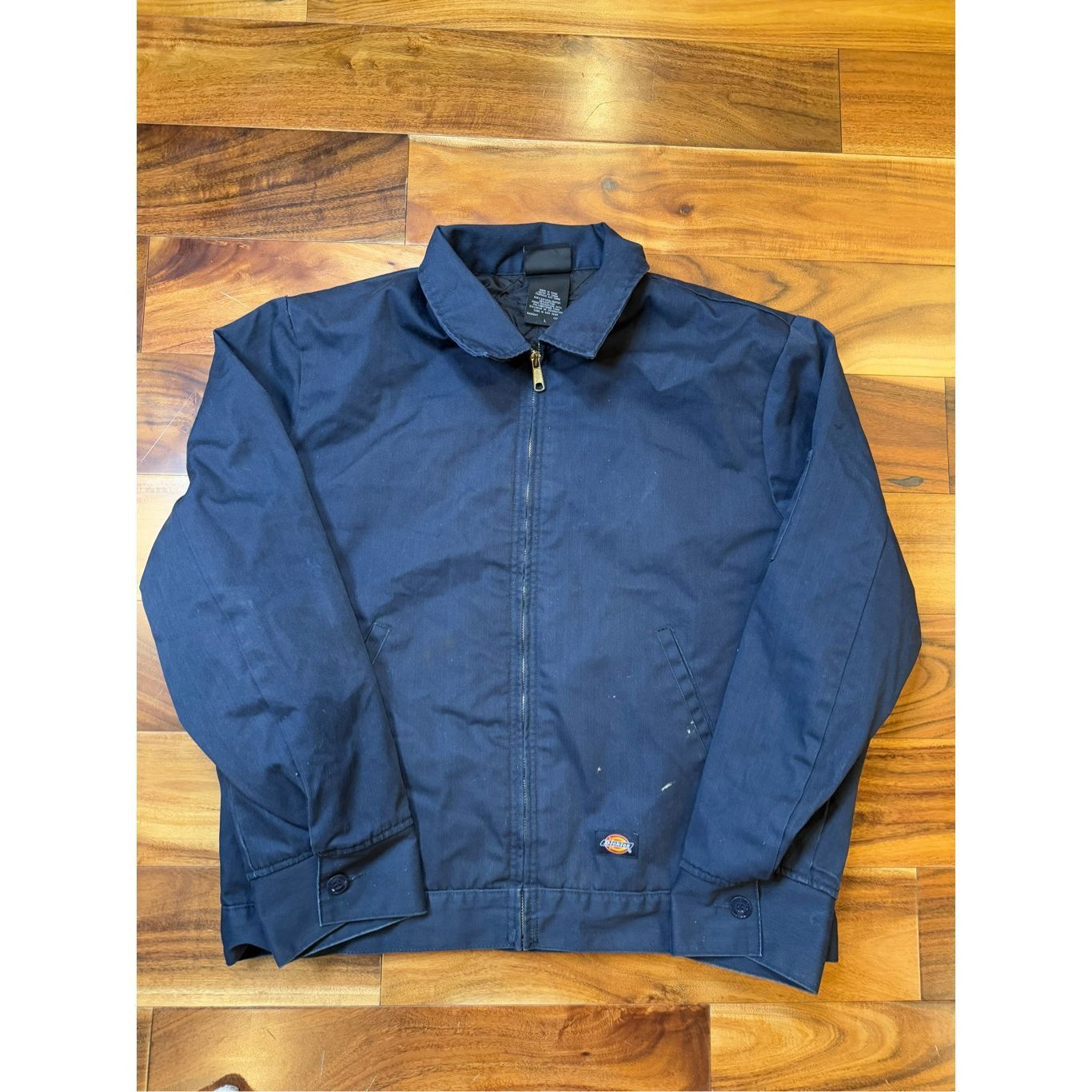 Dickies Dickies Quilted Polyester Detroit Style Zip Up Jacket Navy Size L Collared Navy Size US L / EU 52-54 / 3 - 1 Thumbnail