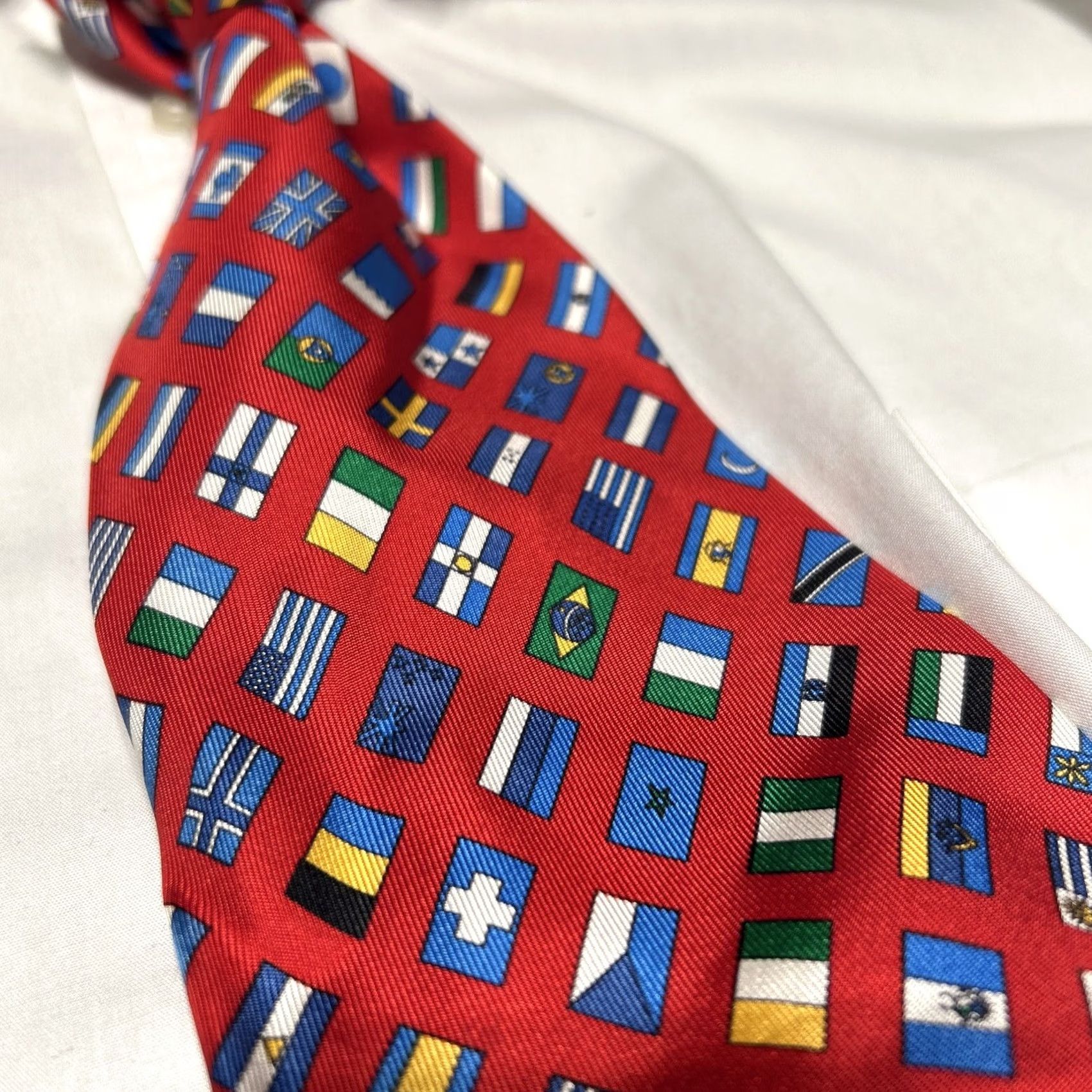 Altea Altea Milano Tie Country Flags Made In Italy For The Hound Men Tie Multicolor Italy Country of Origin Italy Mens Size ONE SIZE - 3 Thumbnail