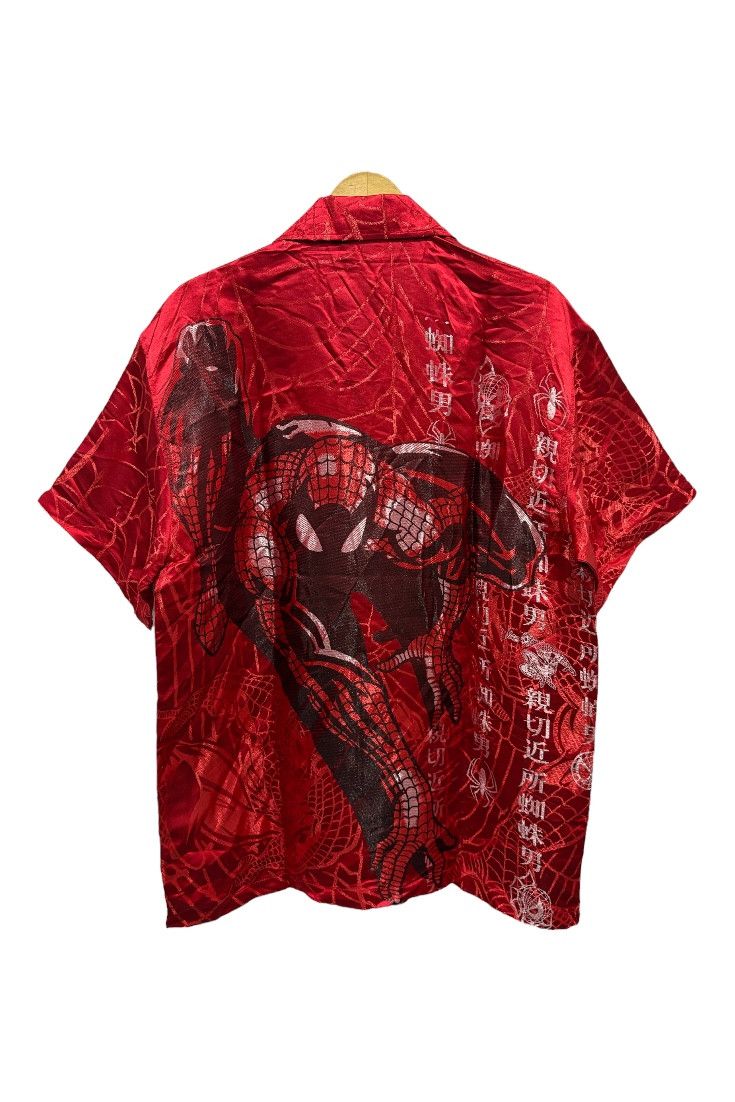 Marvel Comics Vintage spiderman button up rayon shirt Size US L / EU 52-54 / 3 - 2 Thumbnail