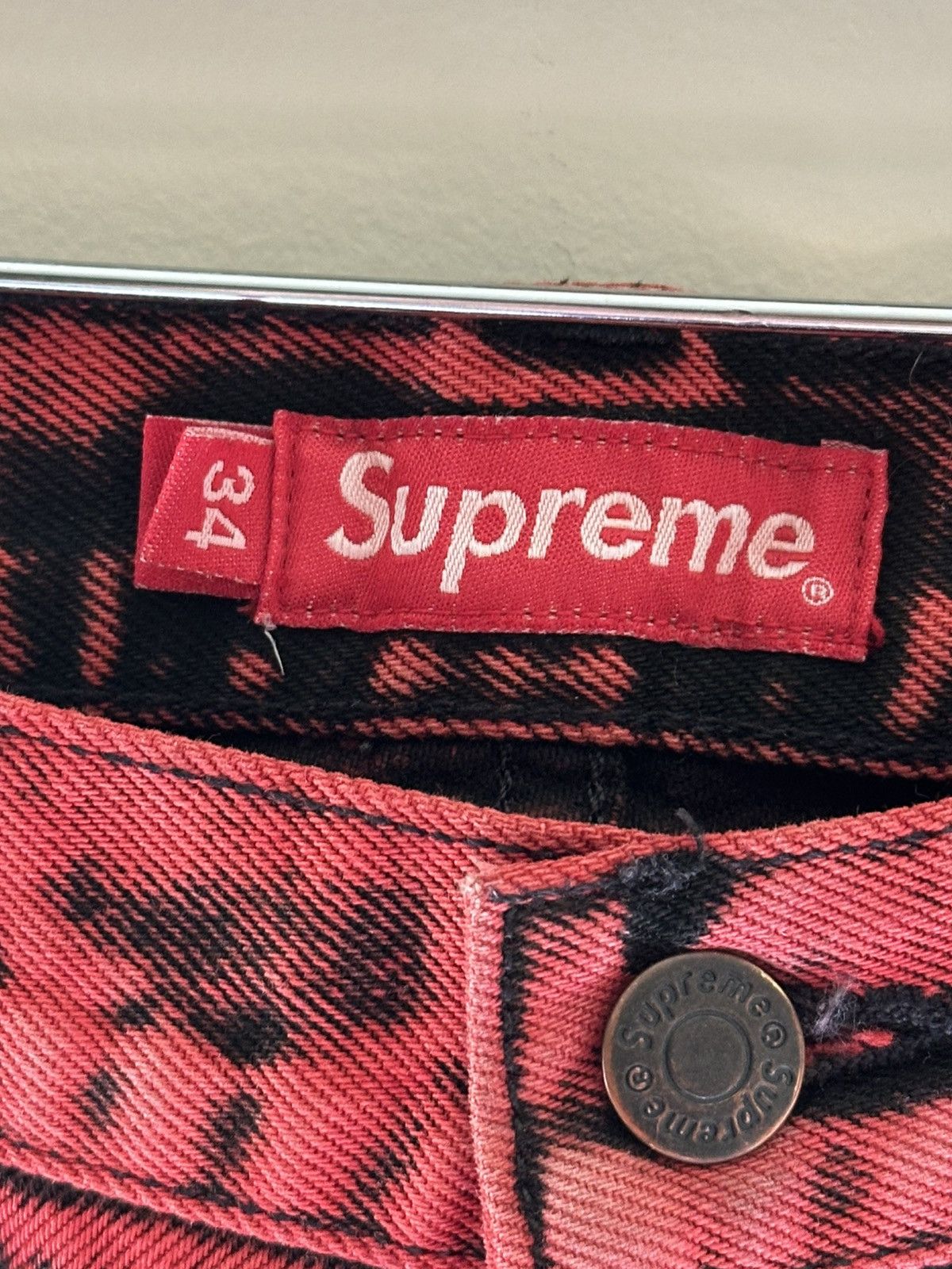 Supreme Supreme Over-dyed Regular Fit Denim Jeans Size US 34 / EU 50 - 7 Thumbnail