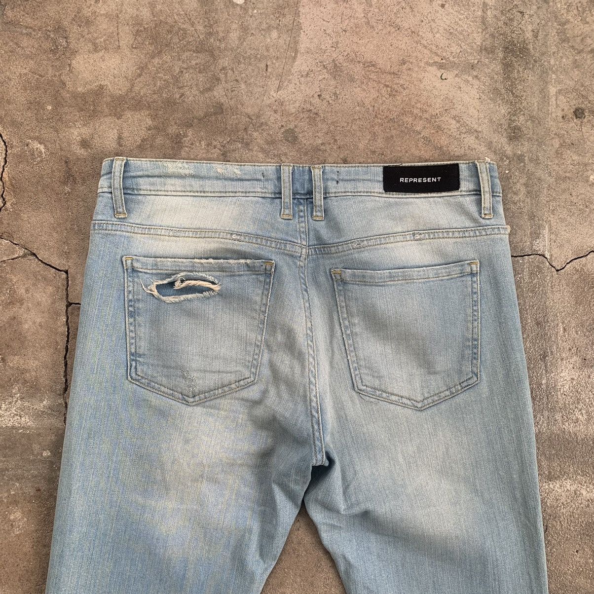 Represent Clo. Represent Knee Destroyer denim indigo jeans pants Size US 30 / EU 46 - 9 Thumbnail