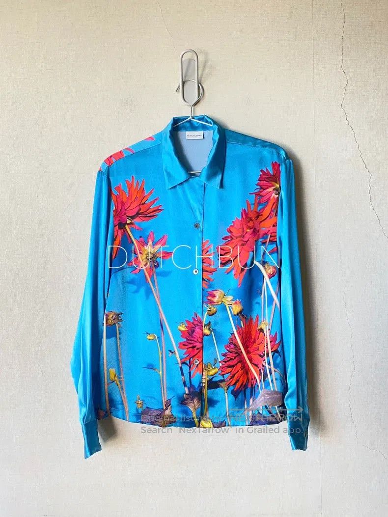 Dries Van Noten Dries Van Noten size:38 Blue silk shirt Size M / US 6-8 / IT 42-44 - 7 Thumbnail