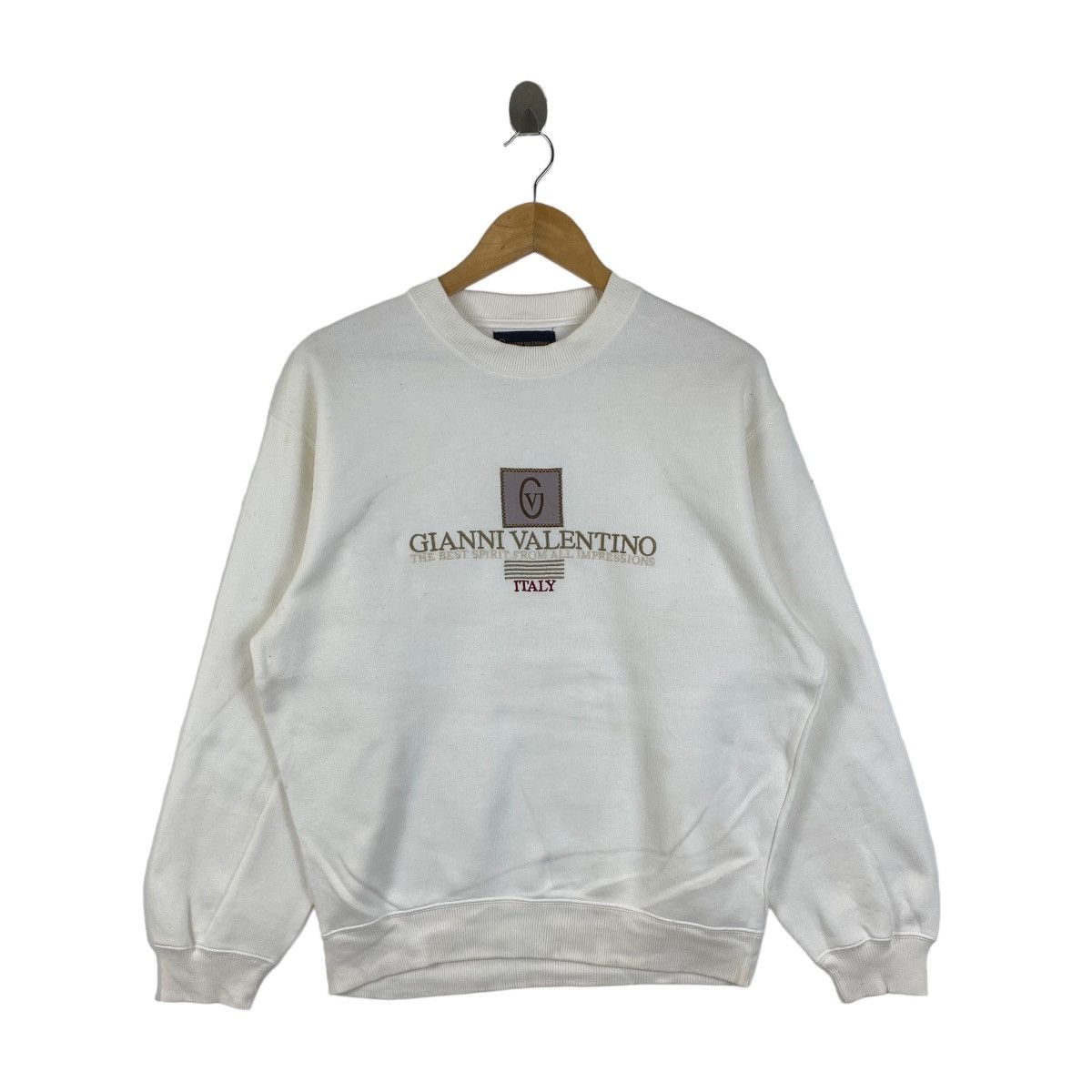 Gianni Valentino × Valentino × Vintage Vintage GIANNI VALENTINO Italy Big Logo Sweatshirt Pullover Size US M / EU 48-50 / 2 - 1 Thumbnail