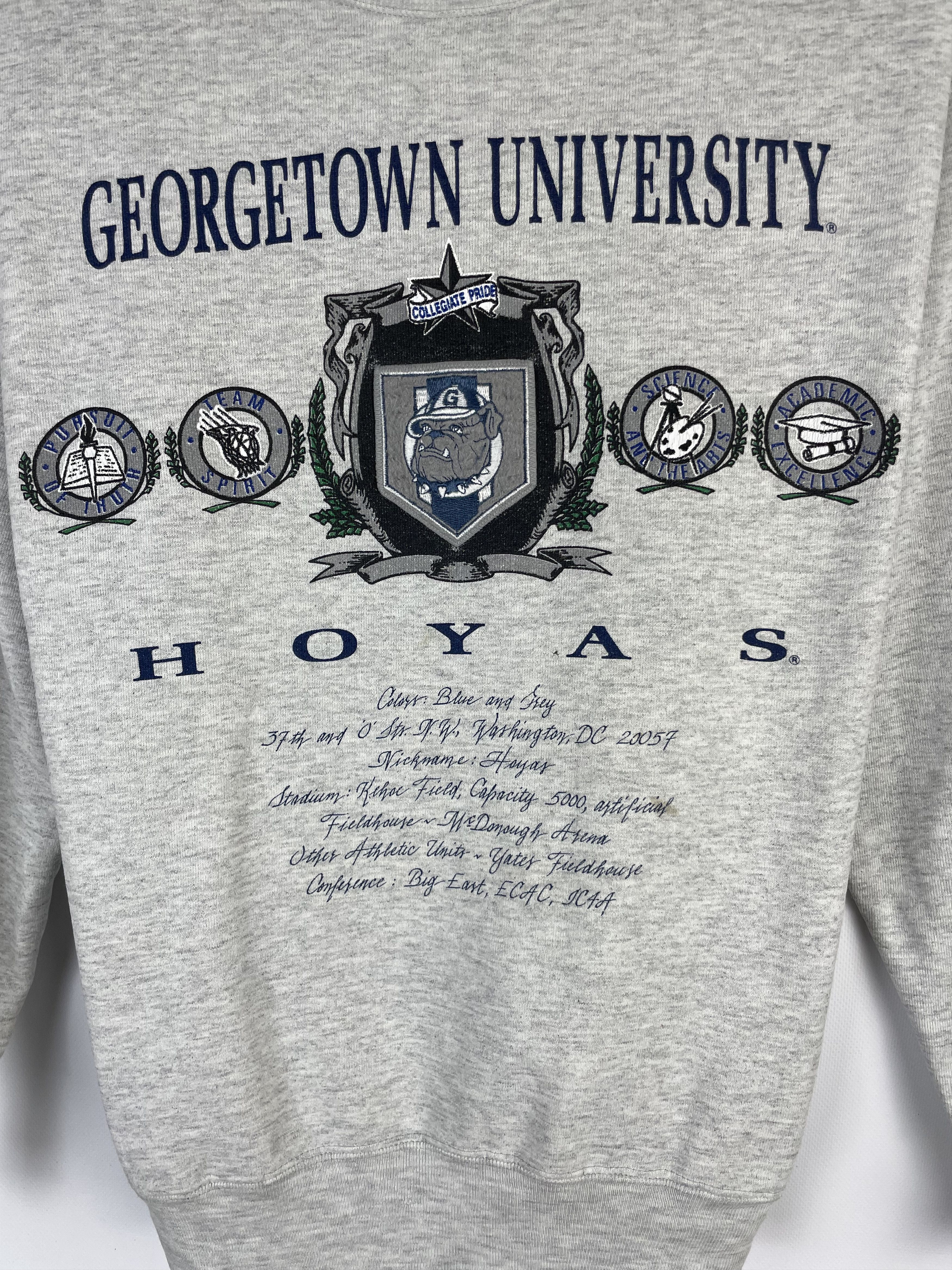 Vintage Vintage Georgetown College Sweatshirt Crewneck Size US L / EU 52-54 / 3 - 5 Thumbnail