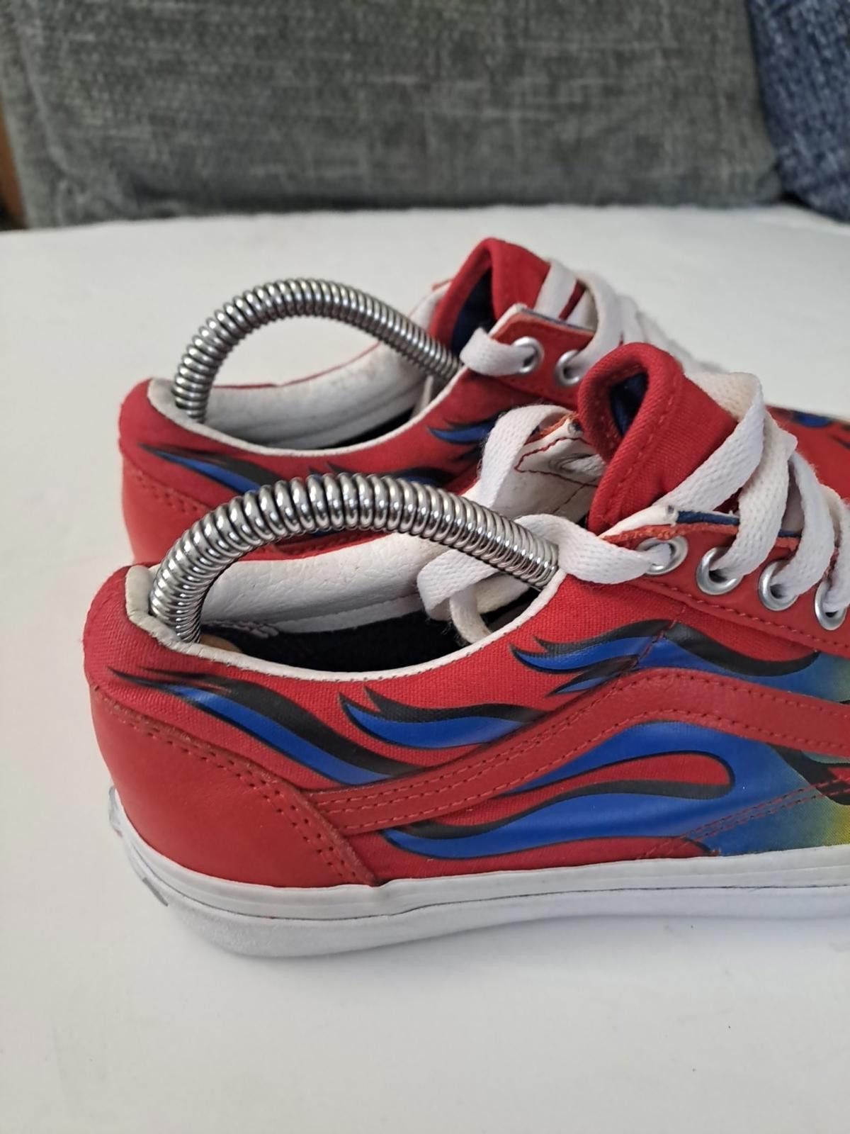Vans Vans Old Skool Racer sneakers in the red/blue flame Size 5.5 Size US 7.5 / IT 37.5 - 2 Thumbnail