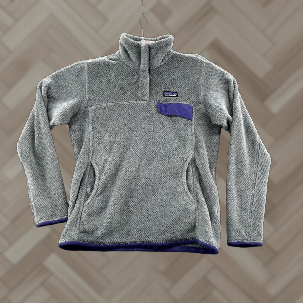Patagonia Patagonia Jacket Womens M Gray Fleece Pullover Tsnap Polyester Basic Jacket Size M / US 6-8 / IT 42-44 - 1 Thumbnail