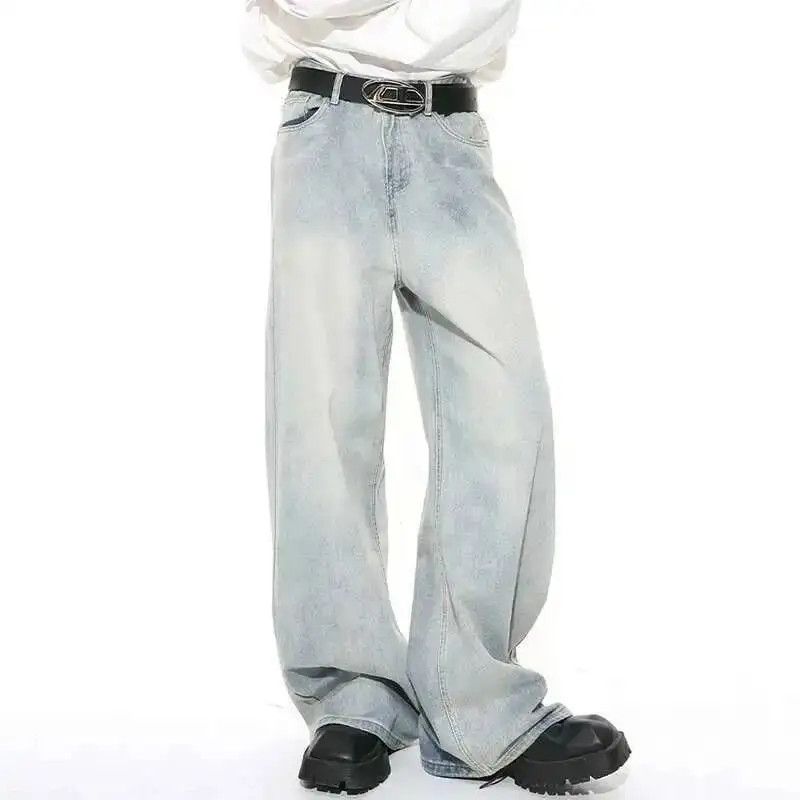 Japanese Brand Light Blue Wide Leg Washed Baggy Denim Jeans Size US 30 / EU 46 - 4 Thumbnail