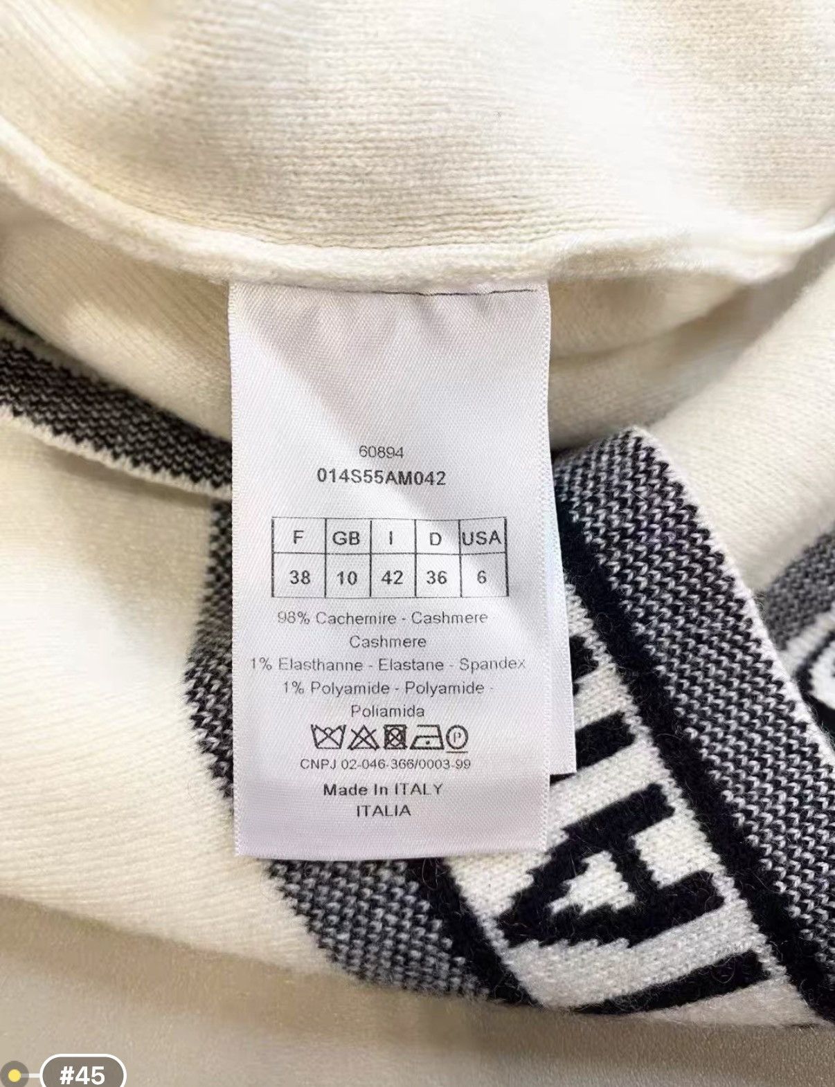 Dior Dior Classic White Cashmere Pullover Sweater J33 Size S / US 4 / IT 40 - 7 Thumbnail