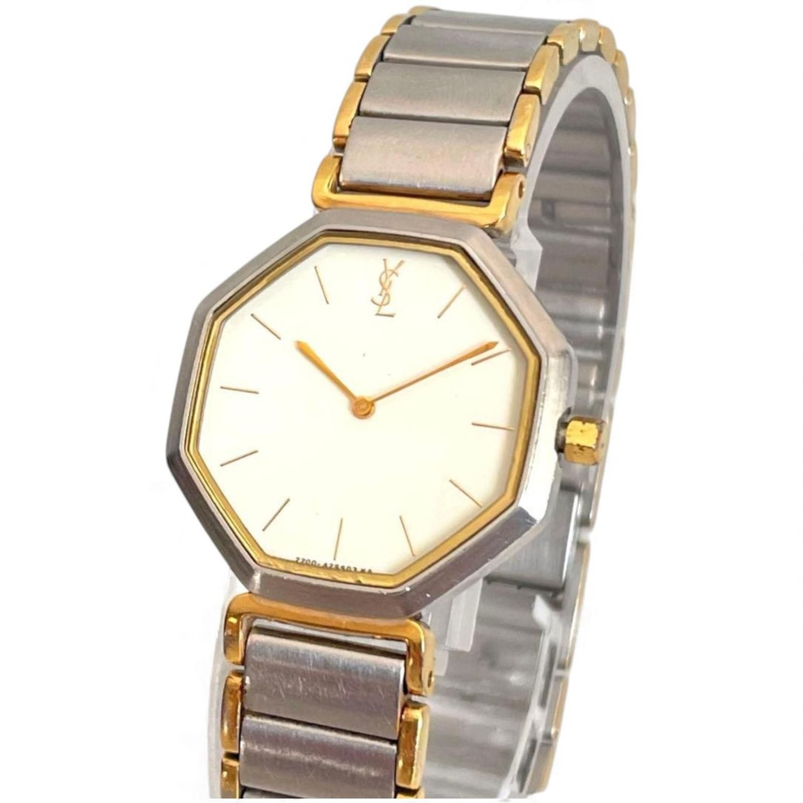 Yves Saint Laurent Yves Saint Laurent - Vintage Two-Tone Octagonal Wristwatch Size ONE SIZE - 1 Thumbnail