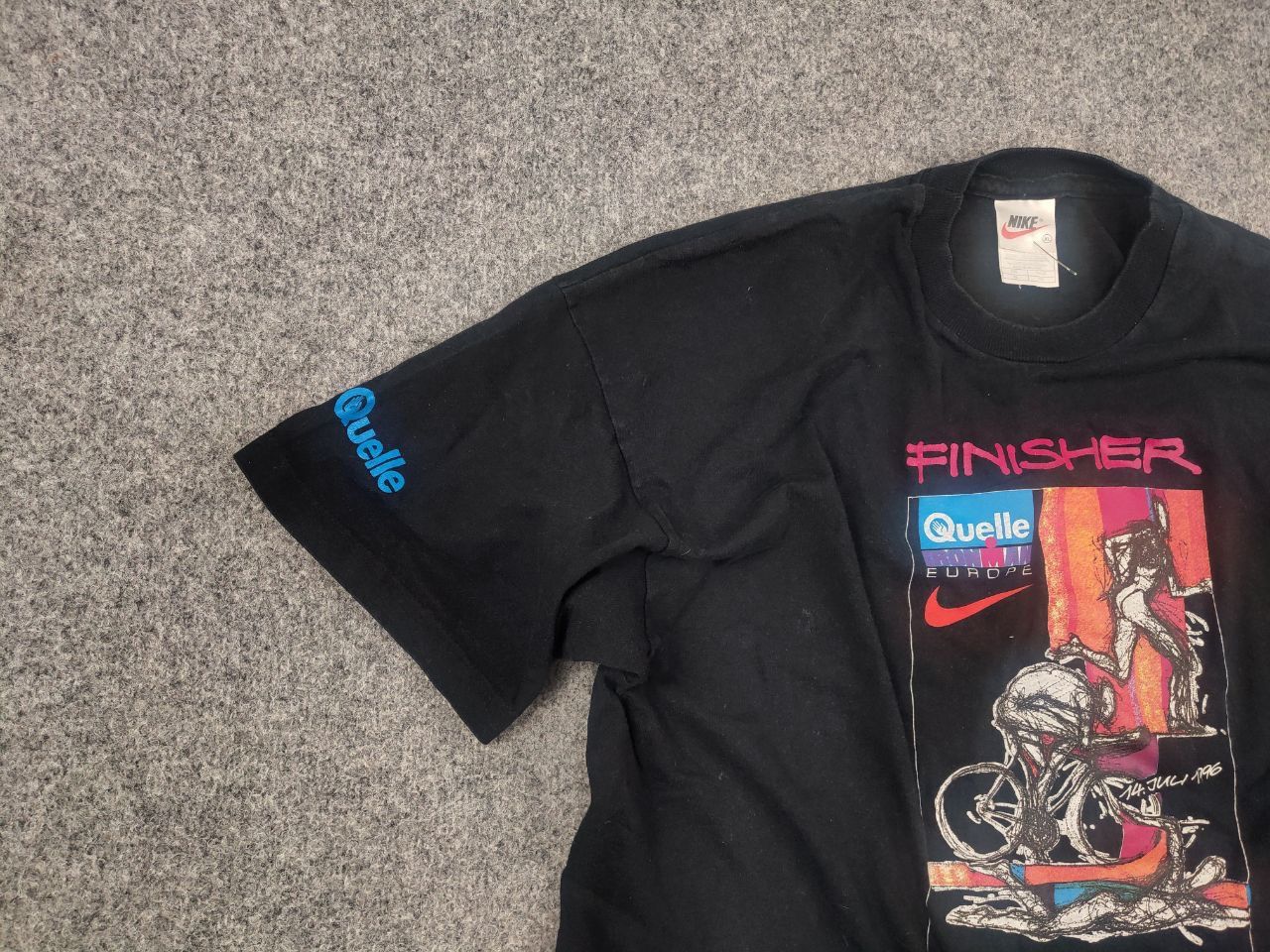 Nike Vintage 1996 Nike Quelle Ironman Europe Finisher Tee T-Shirt Size US XL / EU 56 / 4 - 3 Thumbnail