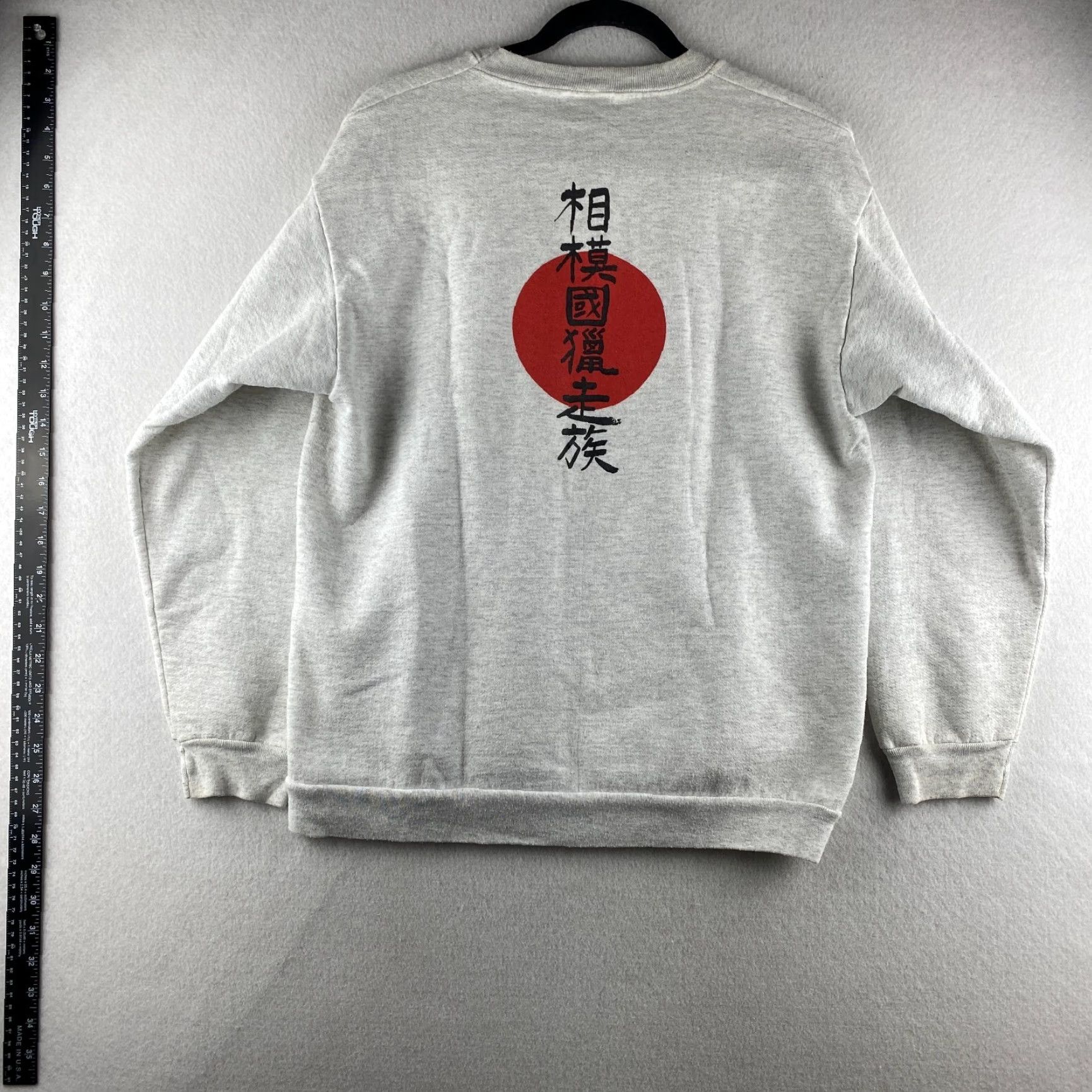 Vintage VINTAGE Cal Cru Sweater Mens Large Gray 90s USA Made Double Side Samurai Run Crew Neck Pullover Size US L / EU 52-54 / 3 - 7 Thumbnail