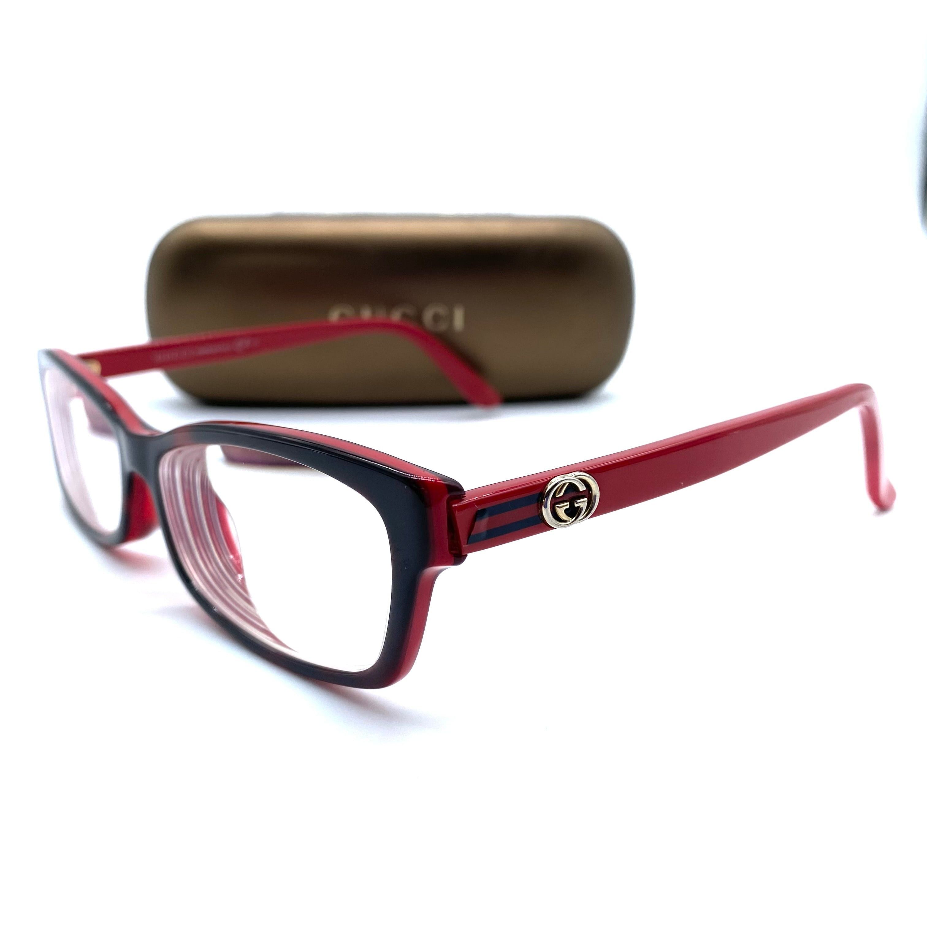 Gucci Vintage Gucci Interlocking Prescription Glasses Black Red Size ONE SIZE - 7 Thumbnail