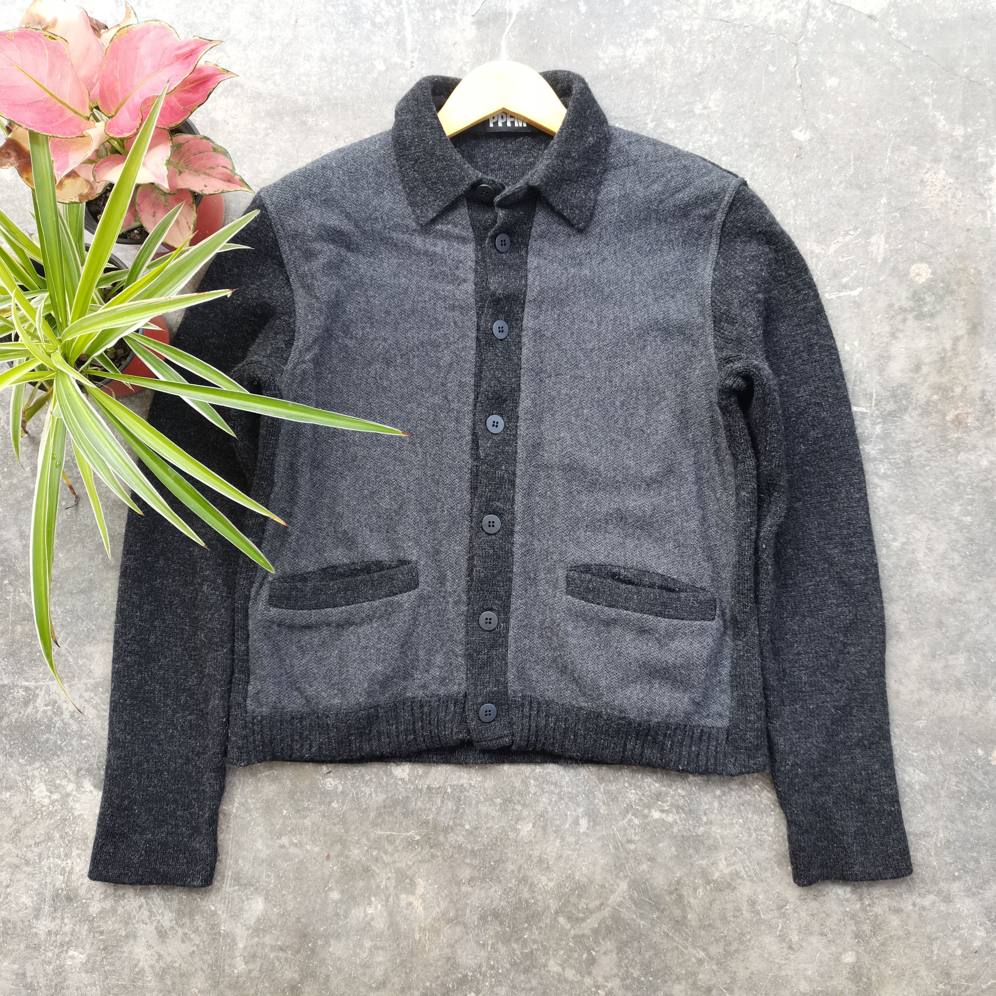Japanese Brand Steals🔥Vintage PPFM Wool Knitted Button Up Jacket Size US L / EU 52-54 / 3 - 3 Thumbnail