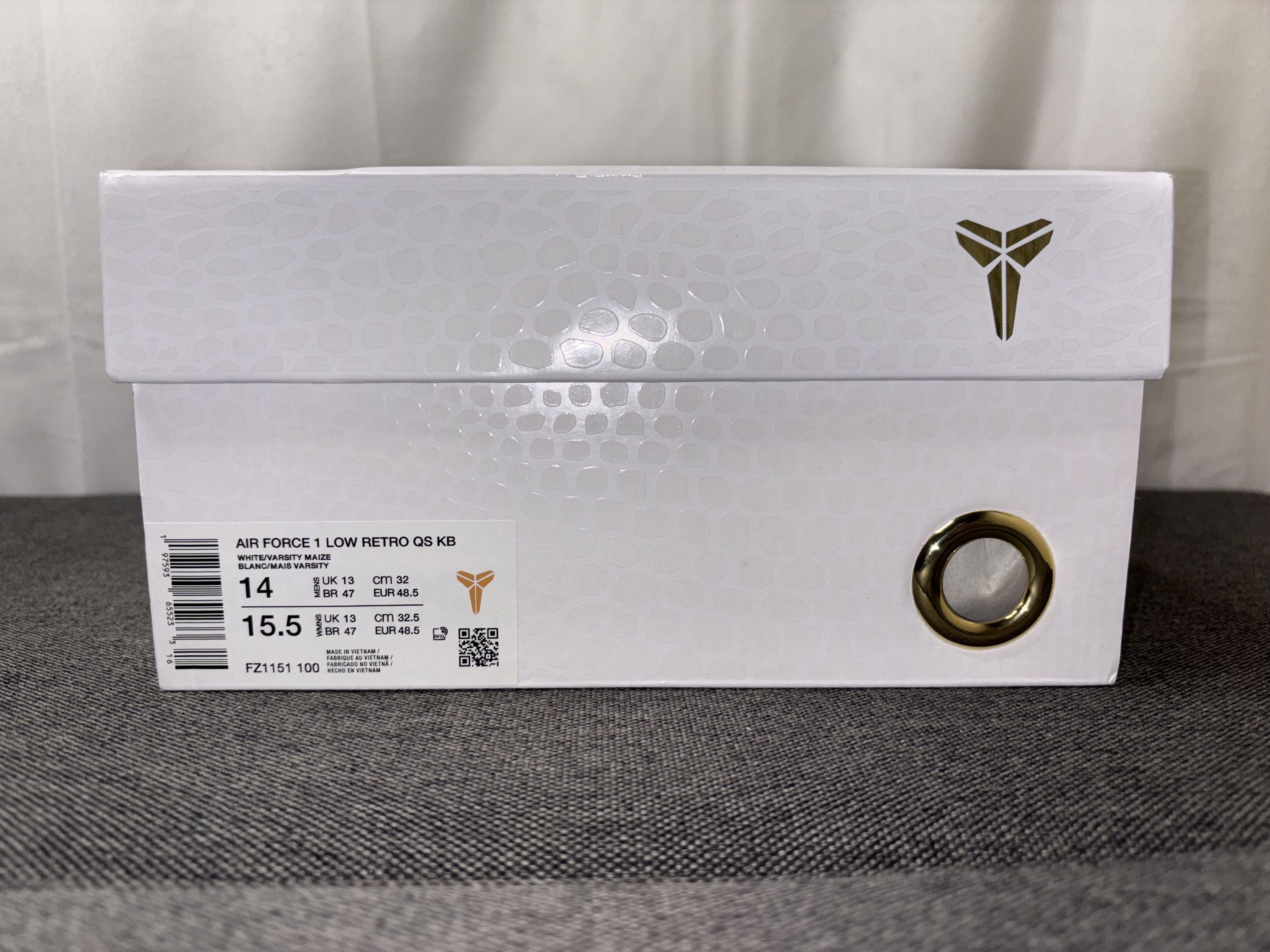 NBA Nike AF-1 Low Retro QS Kobe Bryant Lakers Home 14 FZ1151-100 Size US 14 / EU 47 - 2 Thumbnail