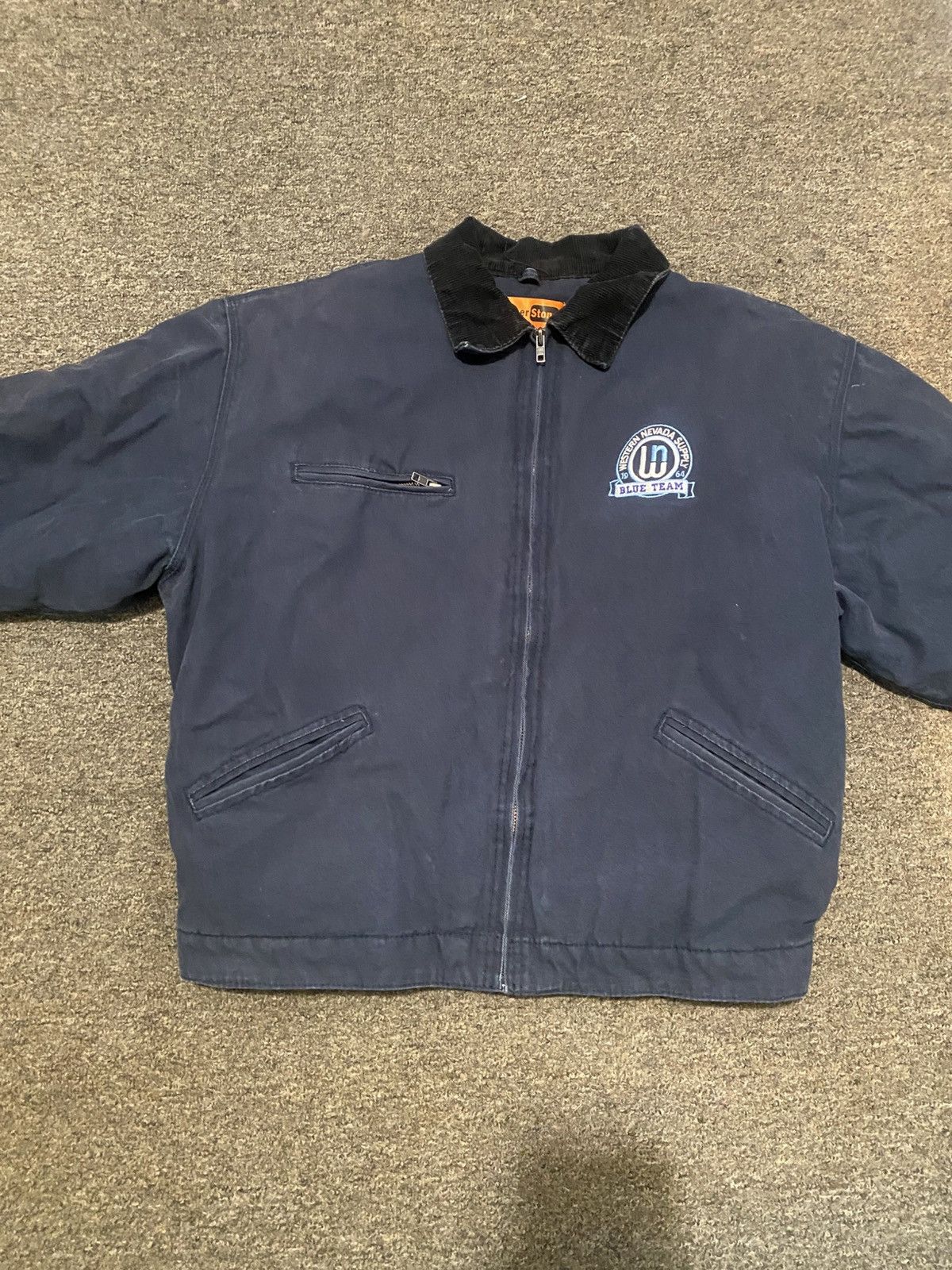 Vintage Thrifted Detroit Jacket Navy Blue Size US XL / EU 56 / 4 - 2 Thumbnail