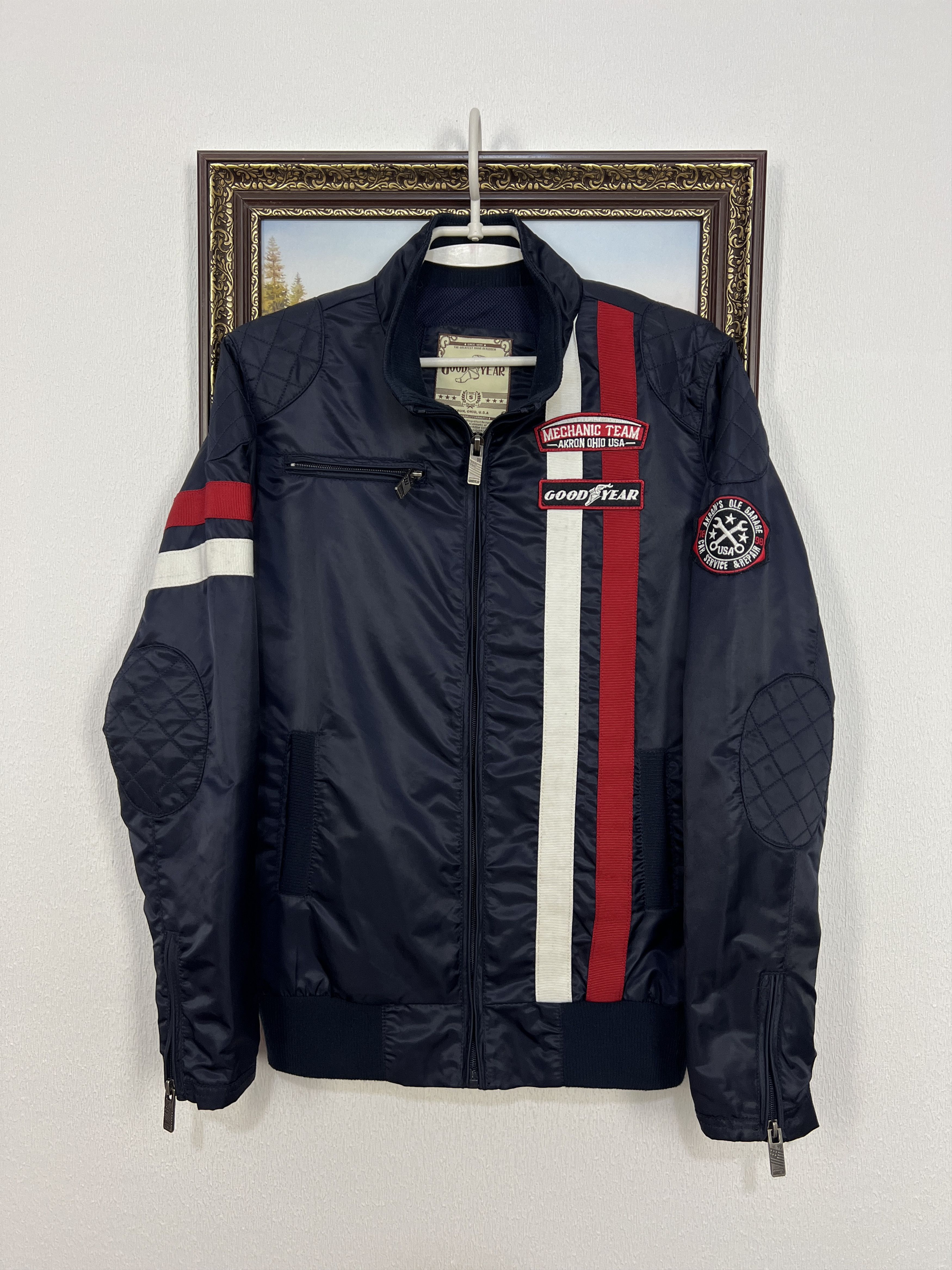 NASCAR Blue Good Year Jacket Akron Zip Racing NASCAR Ferrari Size US S / EU 44-46 / 1 - 1 Thumbnail
