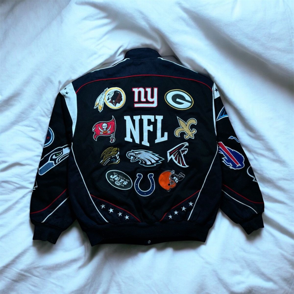 NFL Vintage NFL All Teams Black Bomber Jacket Size US L / EU 52-54 / 3 - 4 Thumbnail