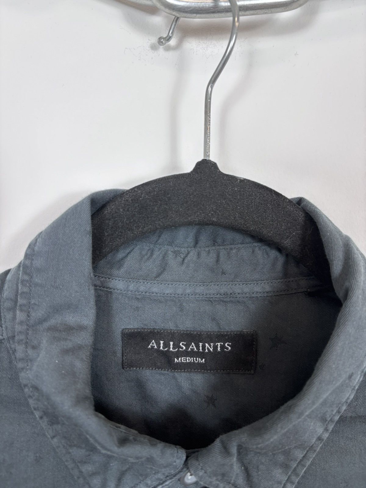 Allsaints AllSaints Cosmo LS Men’s Long Sleeve Shirt Button Up Grey Size US M / EU 48-50 / 2 - 10 Thumbnail