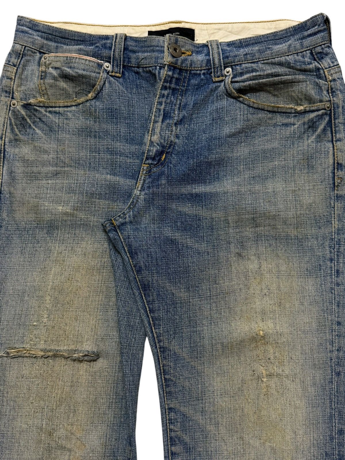 Global Work Vintage Y2K Japanese Global Work Mud Wash Distress Straight Size US 32 / EU 48 - 3 Thumbnail