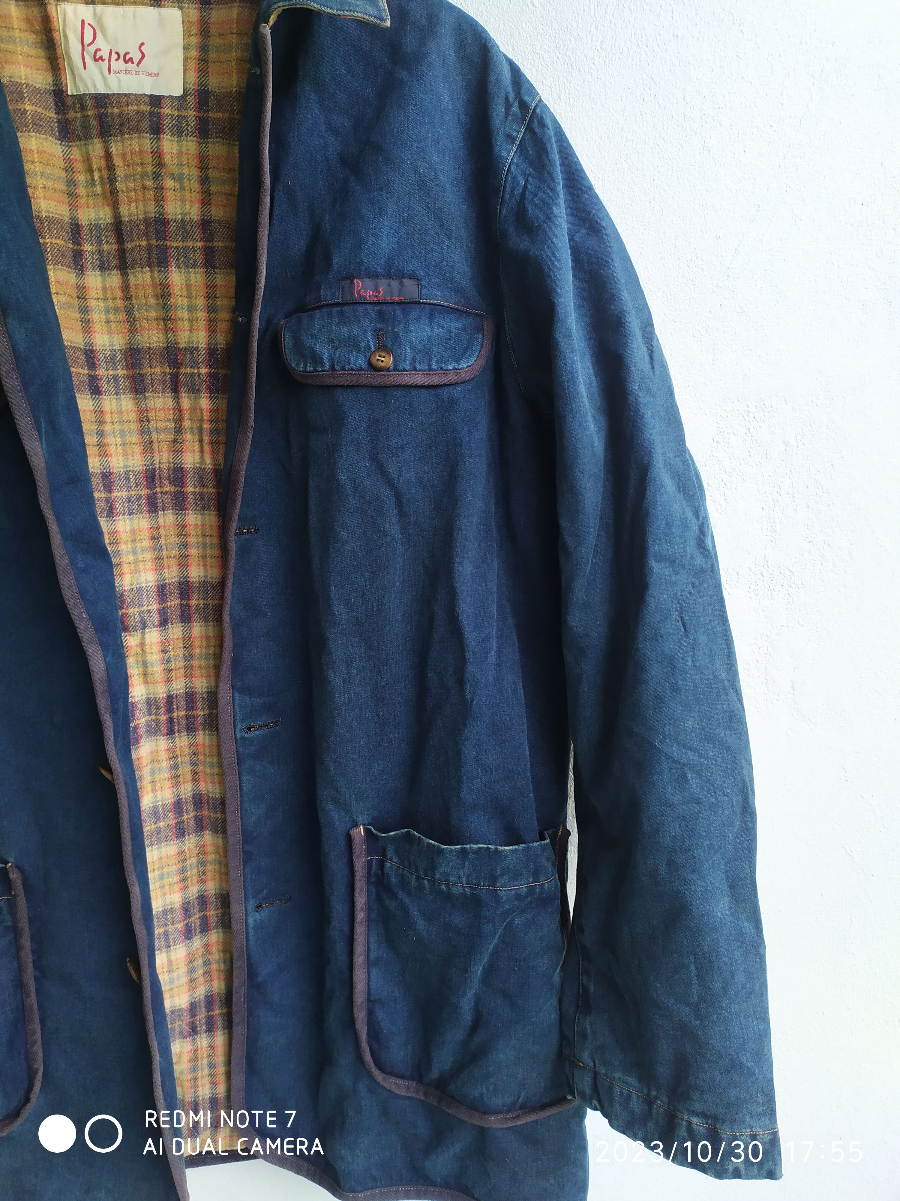 Japanese Brand × Vintage Vintage Papas Maniére De Heming indigo Japan jacket Size US M / EU 48-50 / 2 - 11 Thumbnail