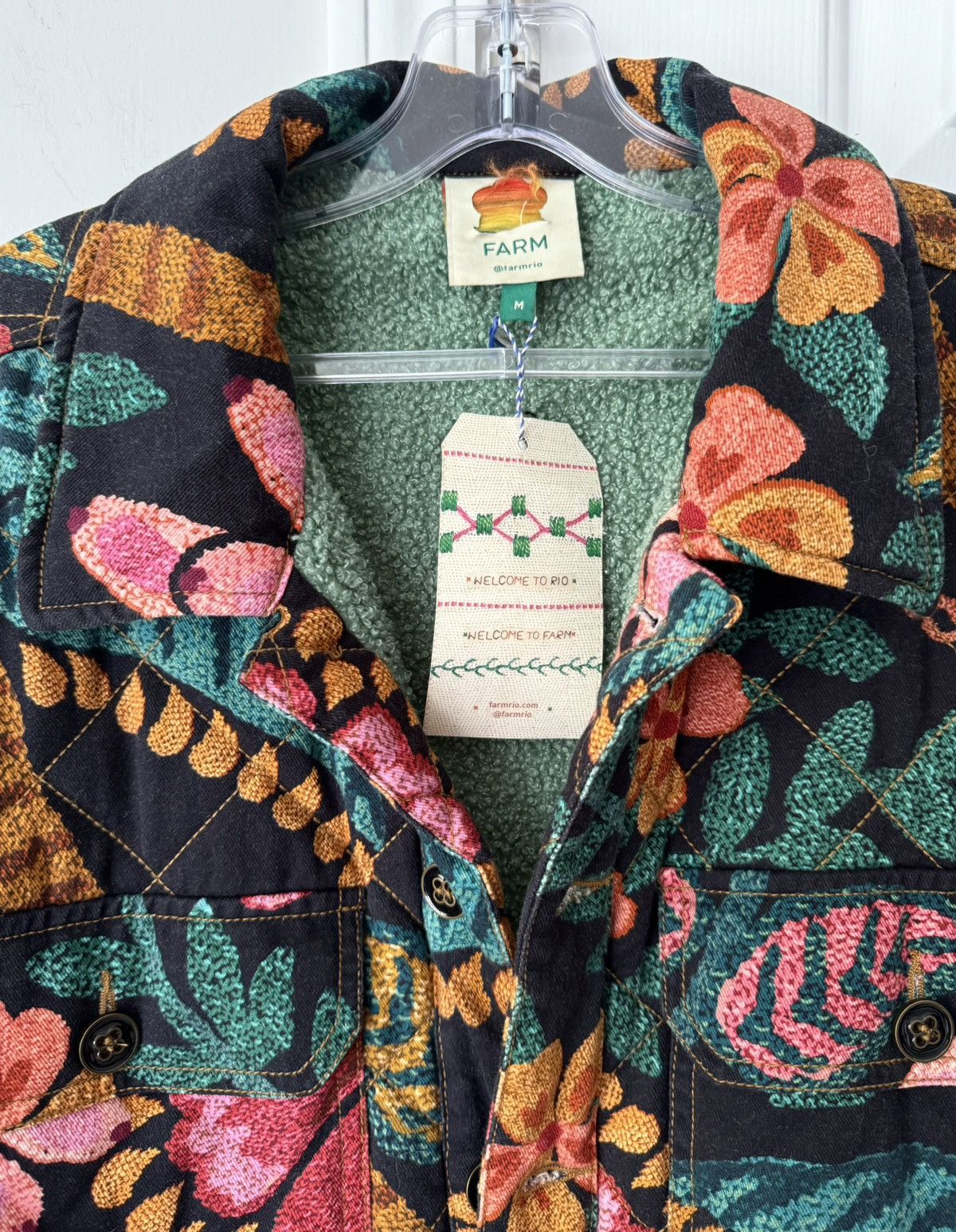Farm Rio Farm Rio Made In Brazil Gabardine Jacket, Size M Size M / US 6-8 / IT 42-44 - 8 Thumbnail