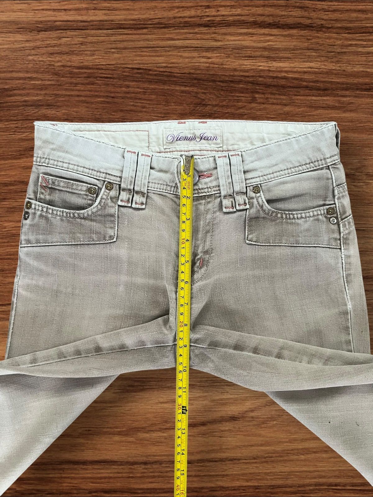 Edwin × Japanese Brand × Le Grande Bleu (L.G.B.) Vintage Japanese Brand Khaki Wash Mid Rise Wide Flare Jeans Size 28" / US 6 / IT 42 - 13 Thumbnail