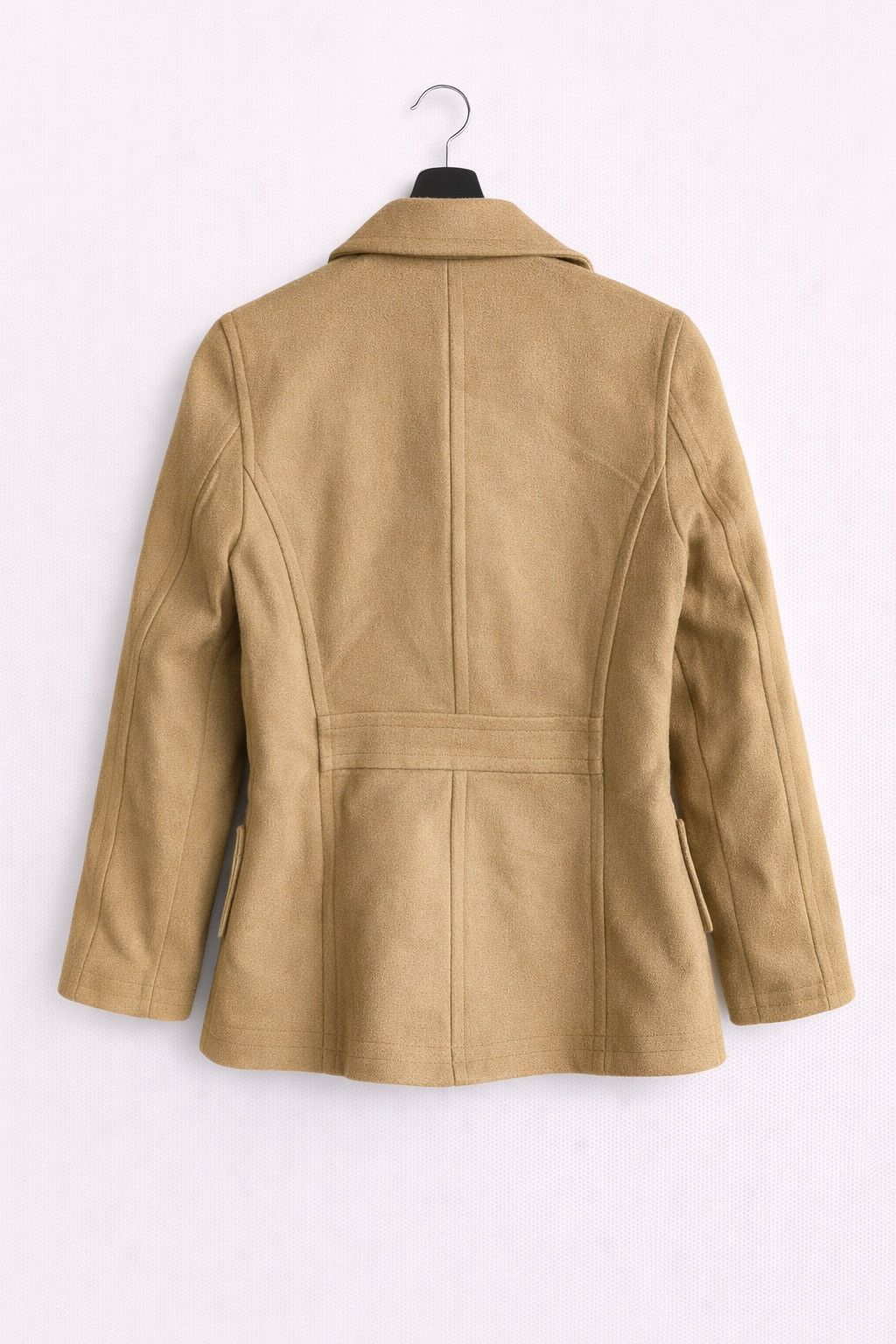 Melrose Vintage Melrose Claire Beige Wool Peacoat – Made in Japan Size M / US 6-8 / IT 42-44 - 2 Thumbnail