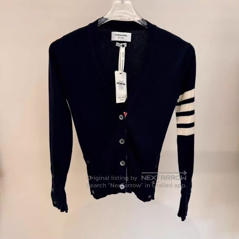 Thom Browne Thom Browne Classic Four Stripe Cashmere Cardigan Size XS / US 0-2 / IT 36-38 - 1 Thumbnail