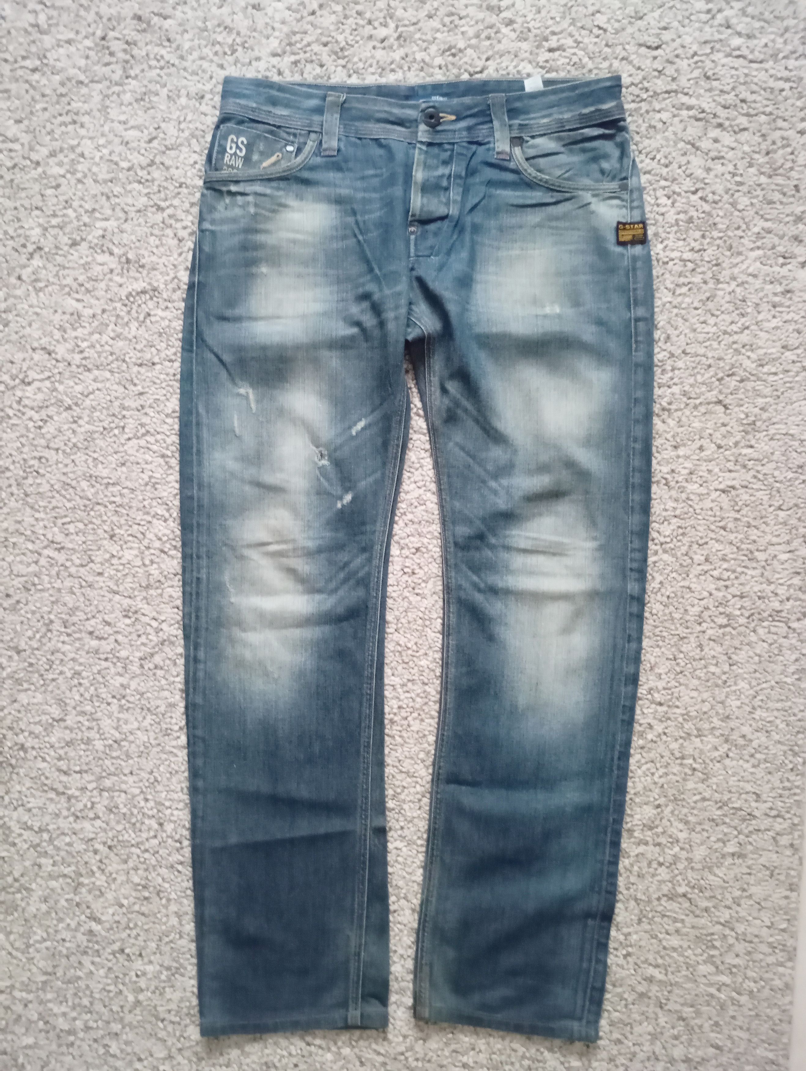 G-Star × Vintage VINTAGE GSTAR RAW DISTRESSED DENIM PANTS Y2K STYLE Size US 32 / EU 48 - 1 Thumbnail