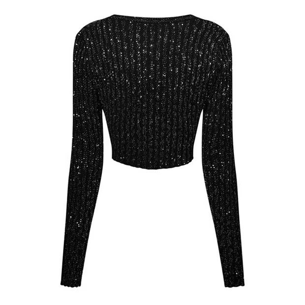 Missoni o1g2r1mq1124 Cardigan in Black & Silver Size M / US 6-8 / IT 42-44 - 2 Thumbnail