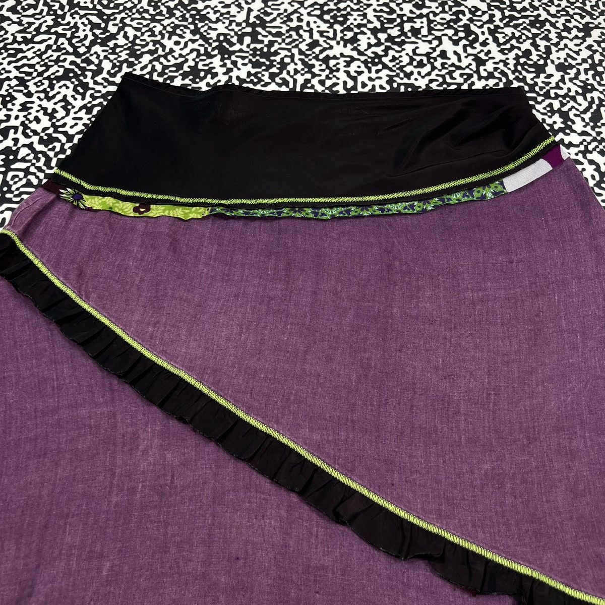 Vintage Vintage 90s Roberto Naldi Linen Retro Style Italy Midi Skirt Size 29" - 6 Thumbnail