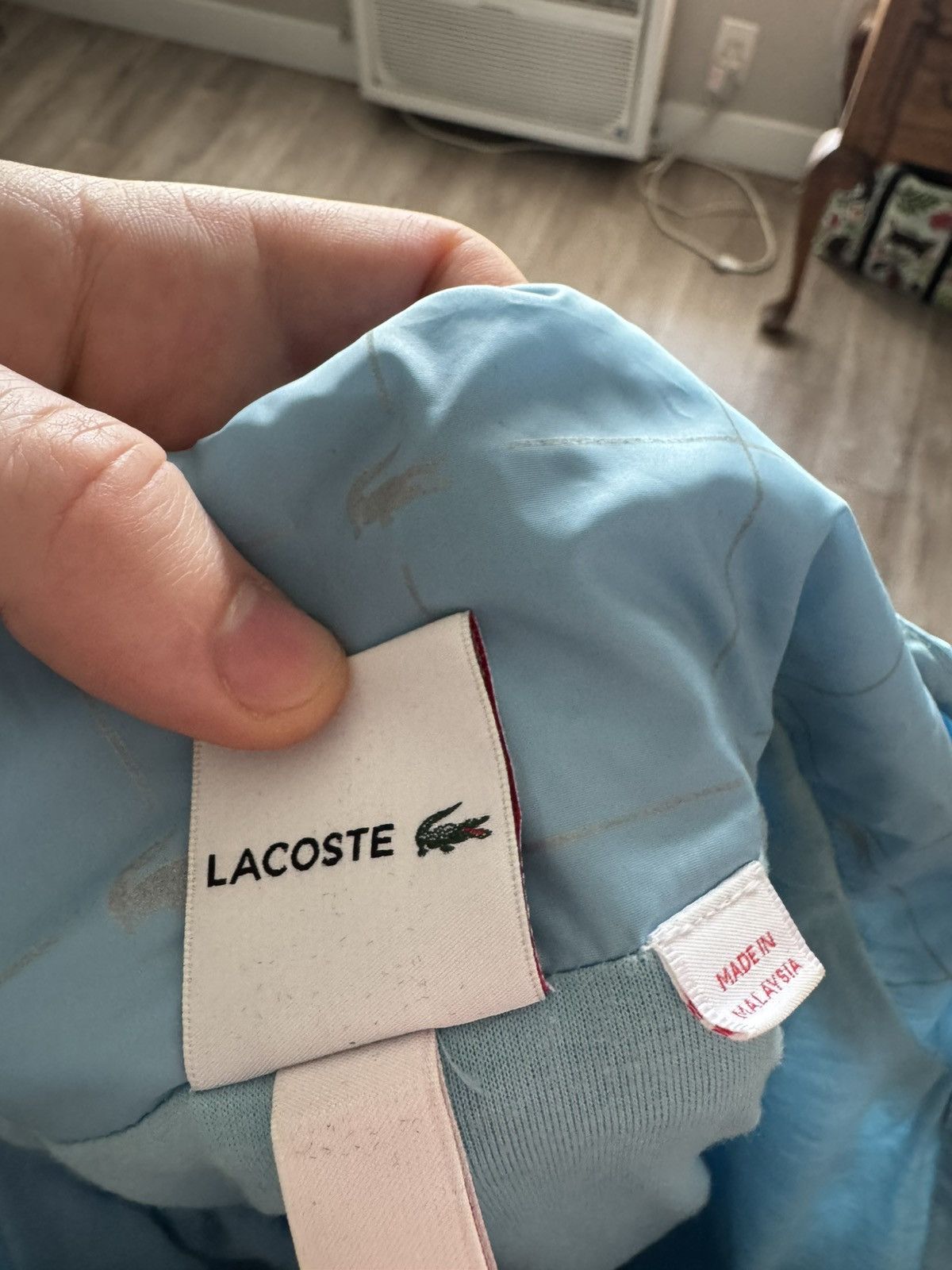 Lacoste × Supreme Blue Reflective Grid Nylon Anorak Size US L / EU 52-54 / 3 - 7 Thumbnail