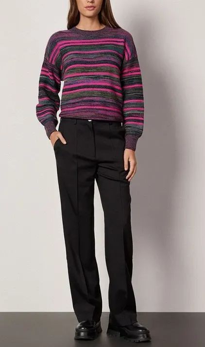 Other FALCONERI Italy Virgin Wool Striped Knit Sweater Size S Size S / US 4 / IT 40 - 2 Thumbnail