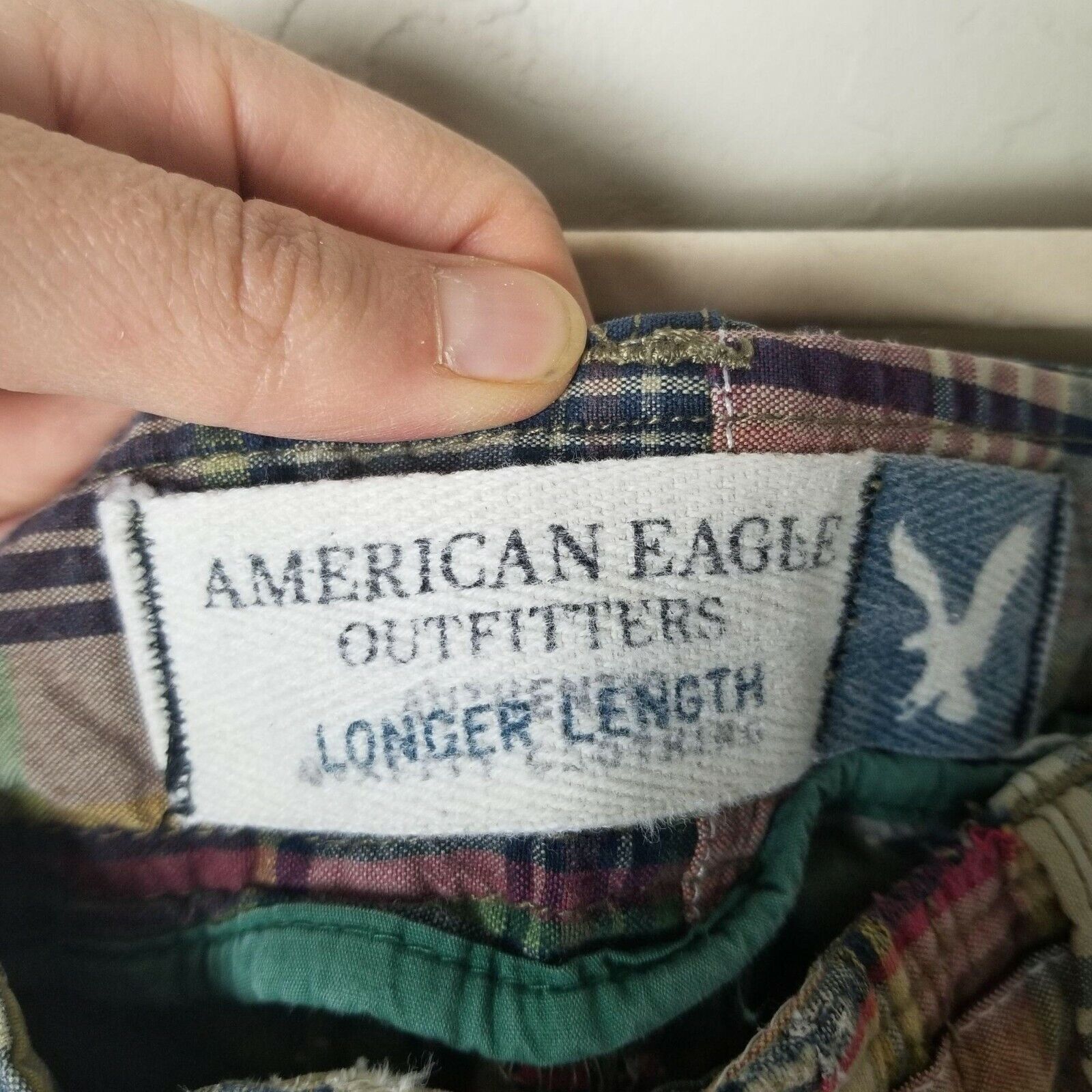 American Eagle Outfitters American Eagle Mens Madras Plaid Patchwork Shorts Size 32 Size US 32 / EU 48 - 5 Thumbnail